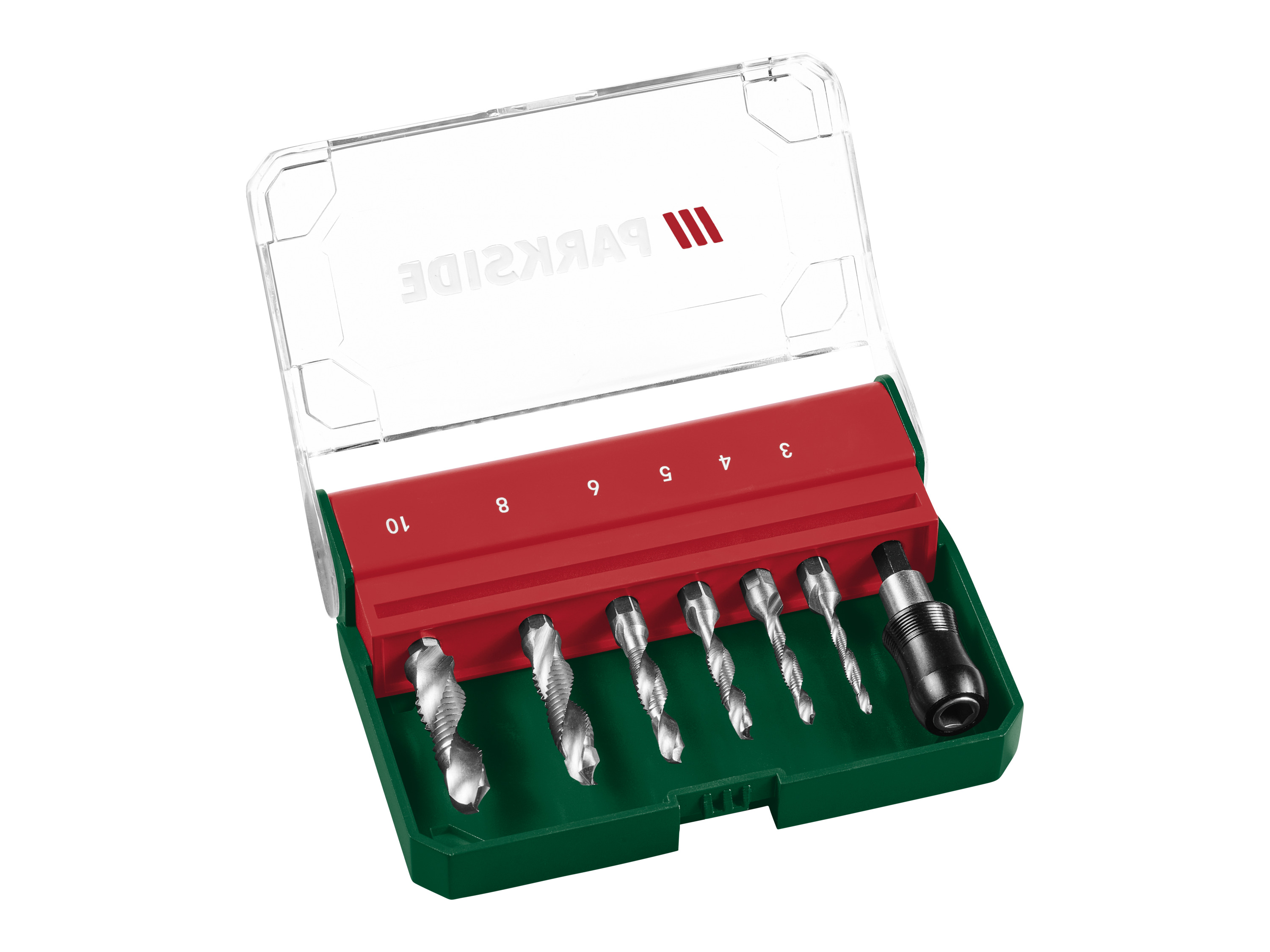 PARKSIDE® Gewindebohrer-Set / Kegelsenker-Bit-Set / Bohrer-Set (Kombi-Gewindebohrer Sechskant)