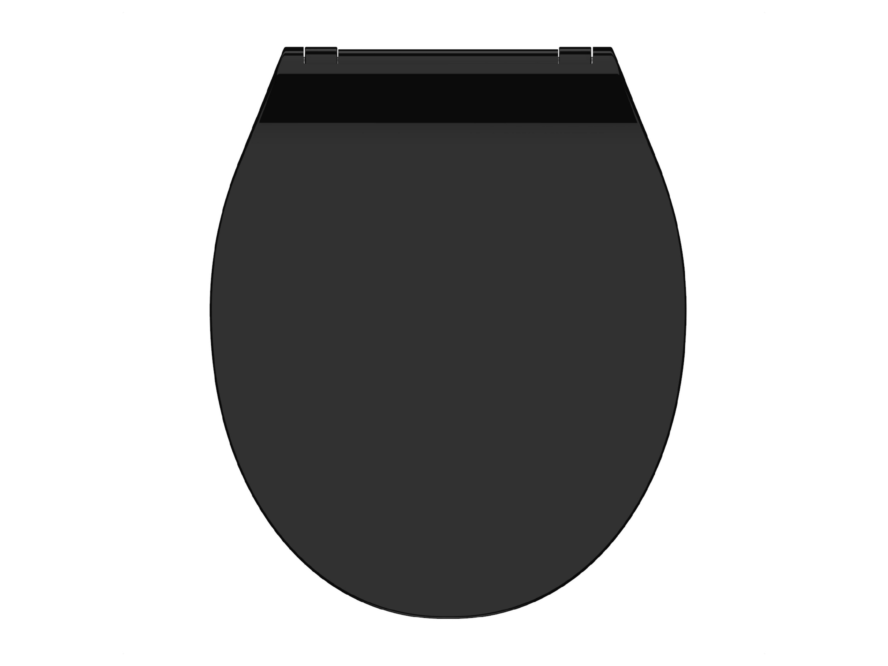 SCHÜTTE Toilettensitz SLIM mit Absenkautomatik und Schnellverschluss für die einfache Reinigung (Schwarz)