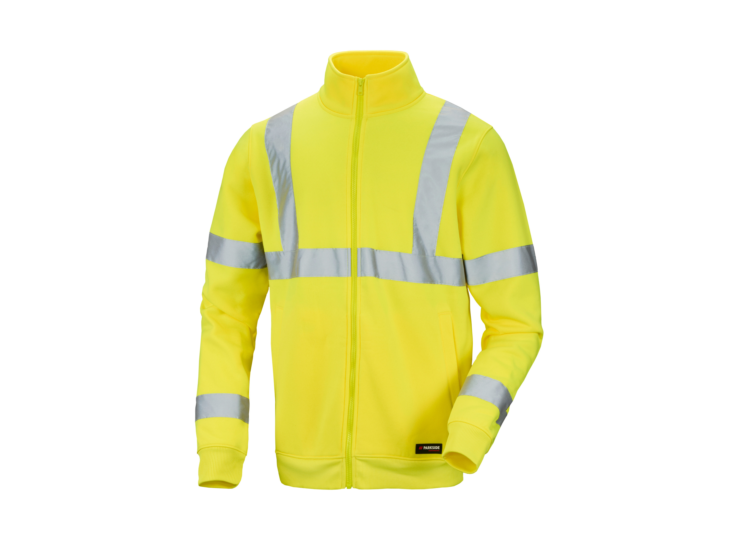 PARKSIDE PERFORMANCE® Herren Warnschutz Sweatjacke / Herren Sweatjacke (Gelb, S (44/46))