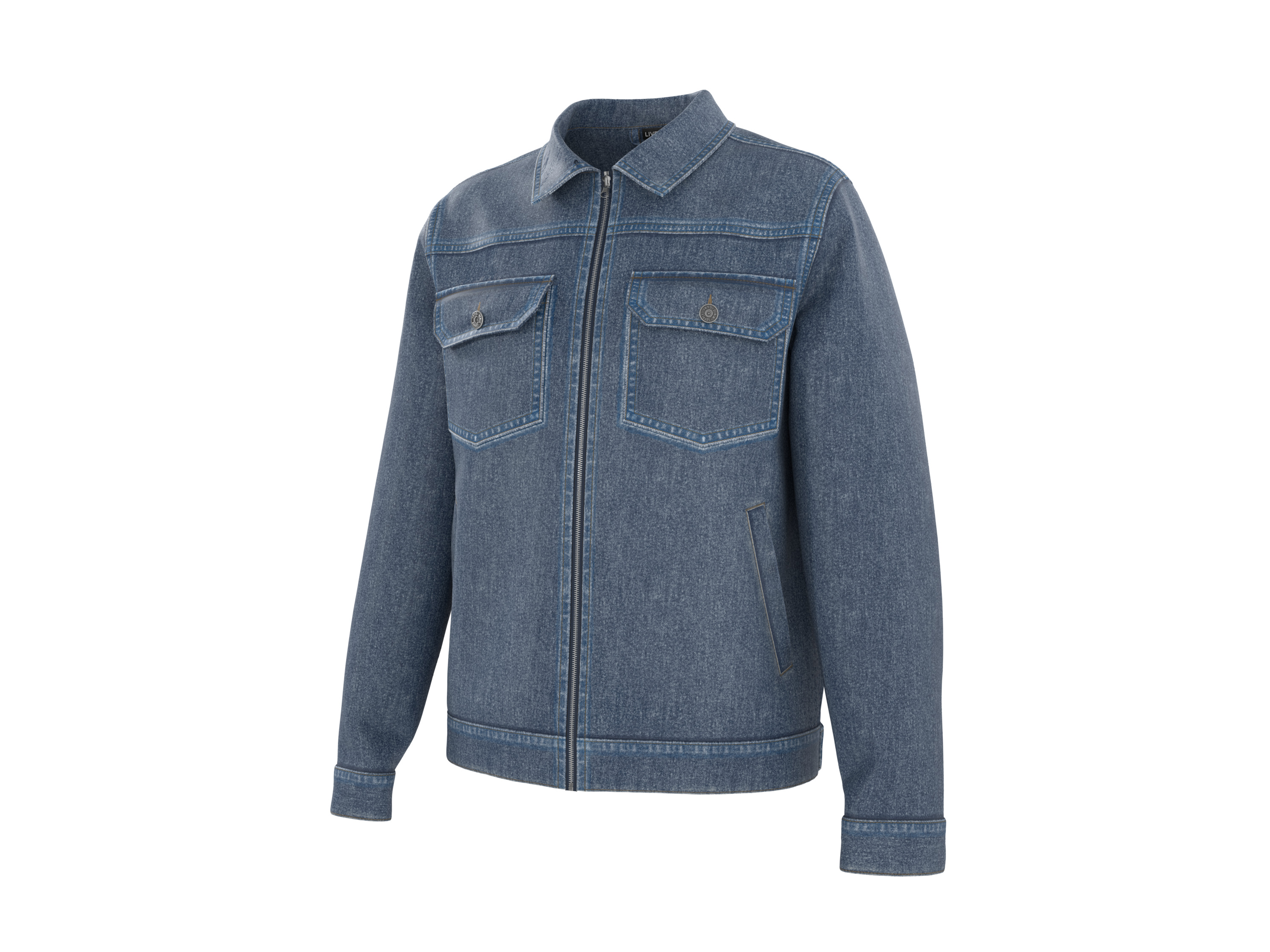 LIVERGY® Herren Jeansjacke (Blau, L (52/54))''