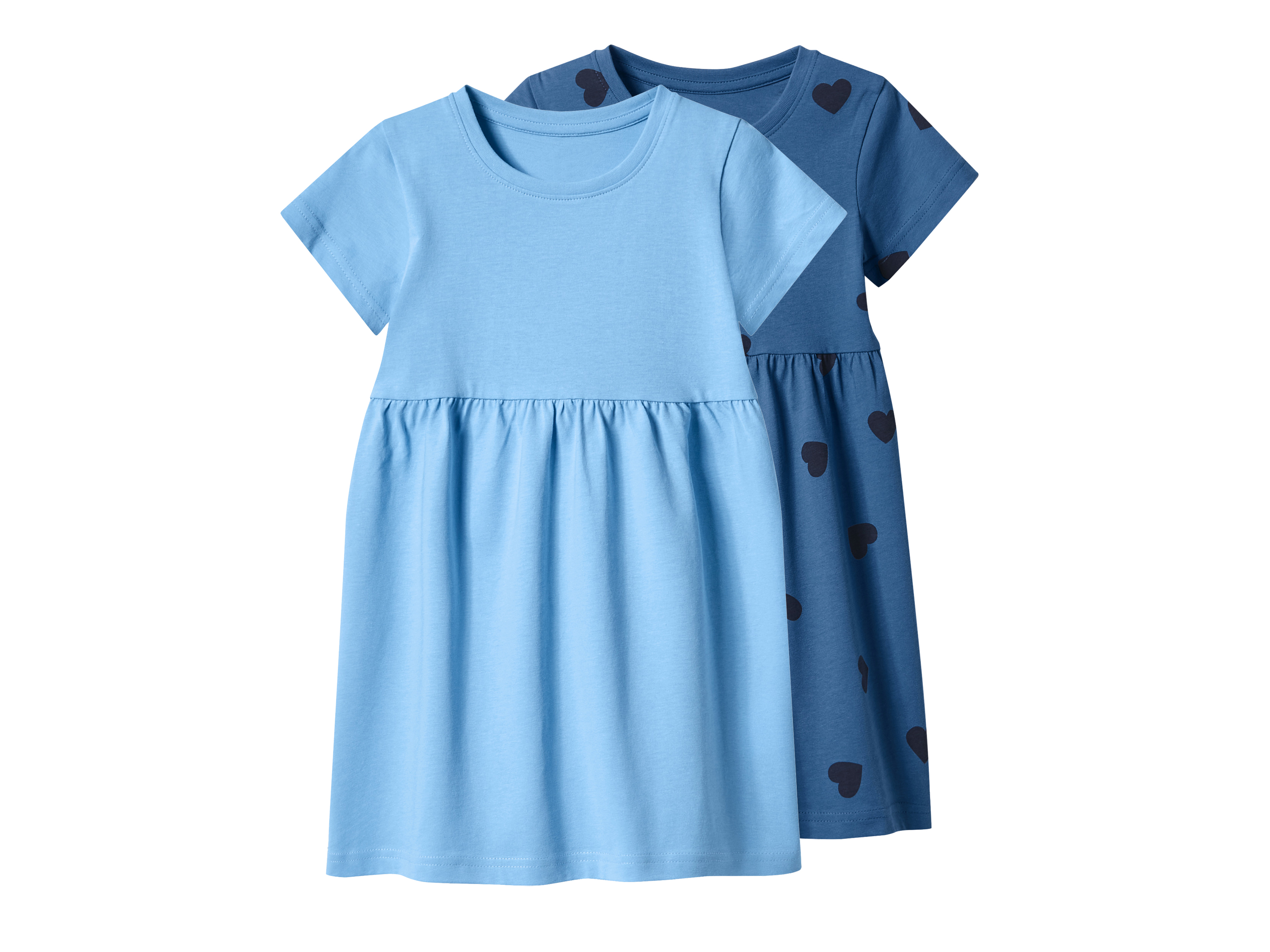 lupilu® Kinder Kleider, 2 Stück (Blau, 110/116)