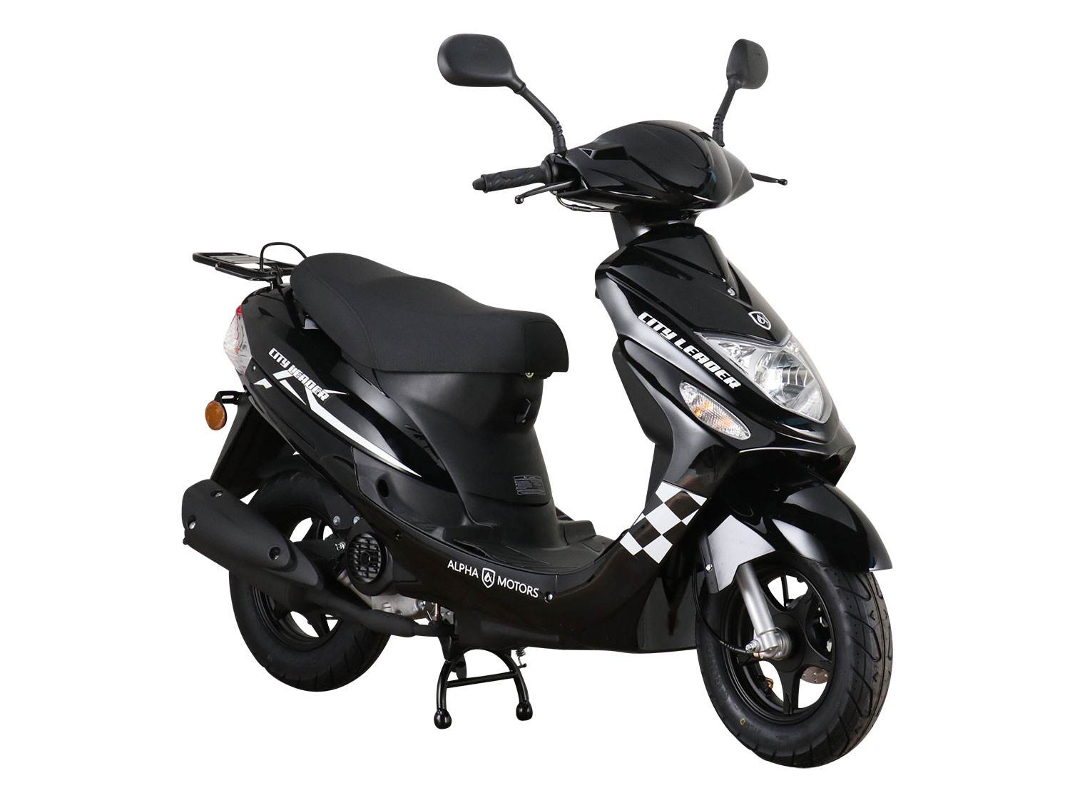 ALPHA MOTORS Mofaroller CityLeader 50 ccm (45 km/h EURO 5, schwarz)''
