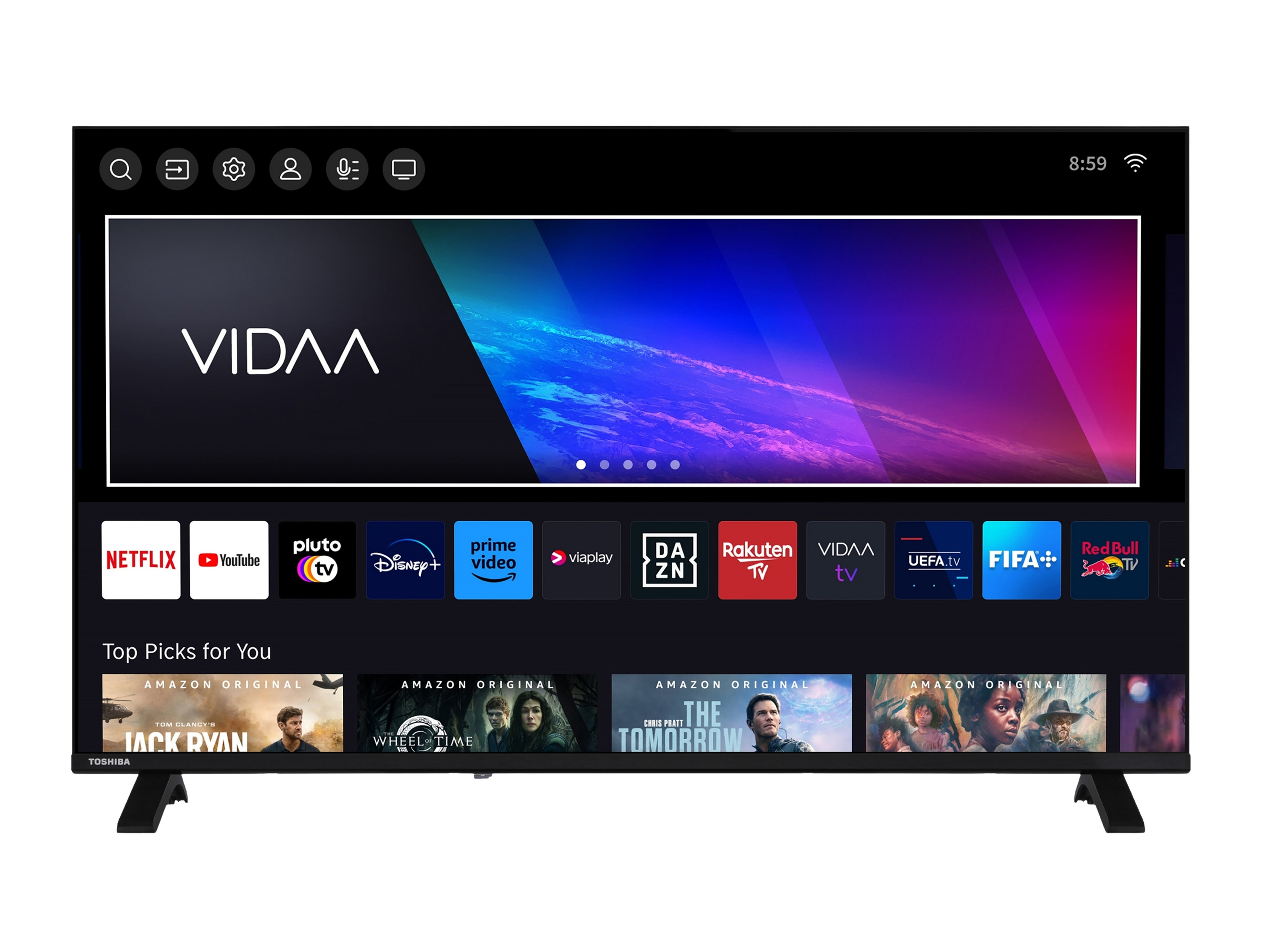 TOSHIBA UV1563DDW Smart TV VIDAA 4K UHD Fernseher Dolby Vision HDR, Triple-Tuner (43 Zoll)