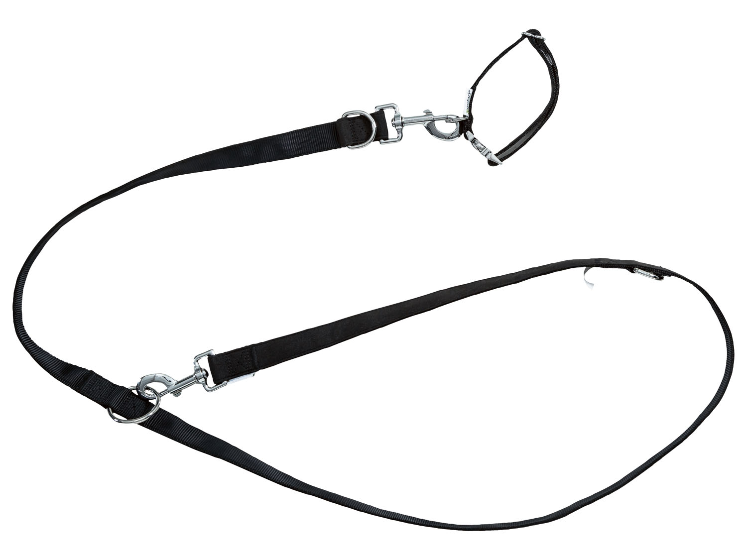ZOOFARI® Hundehalsband und Hundeleine (Schwarz, M)''