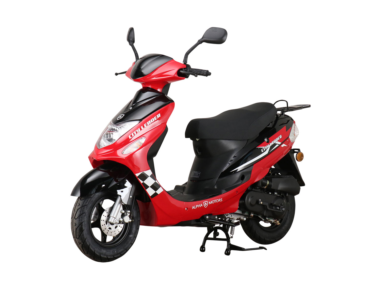 Alpha Motors Mofaroller CityLeader 50 ccm (25 km/h EURO 5, Rot)