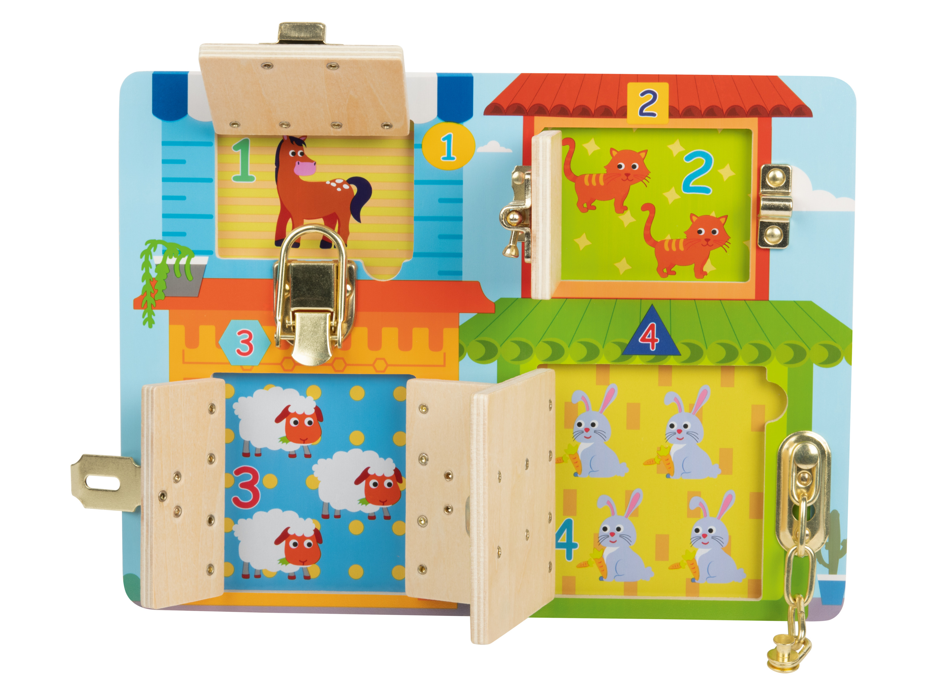 lupilu® Holz Spielwaren Puzzle (Holzspiel Verschluss)