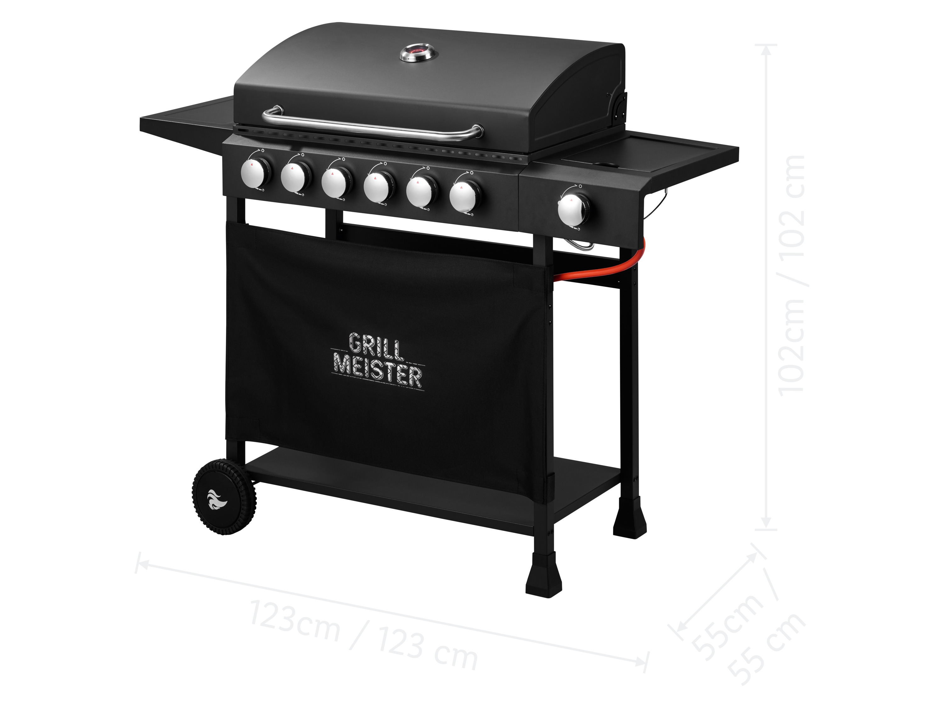 GRILLMEISTER Gasgrill 6+1