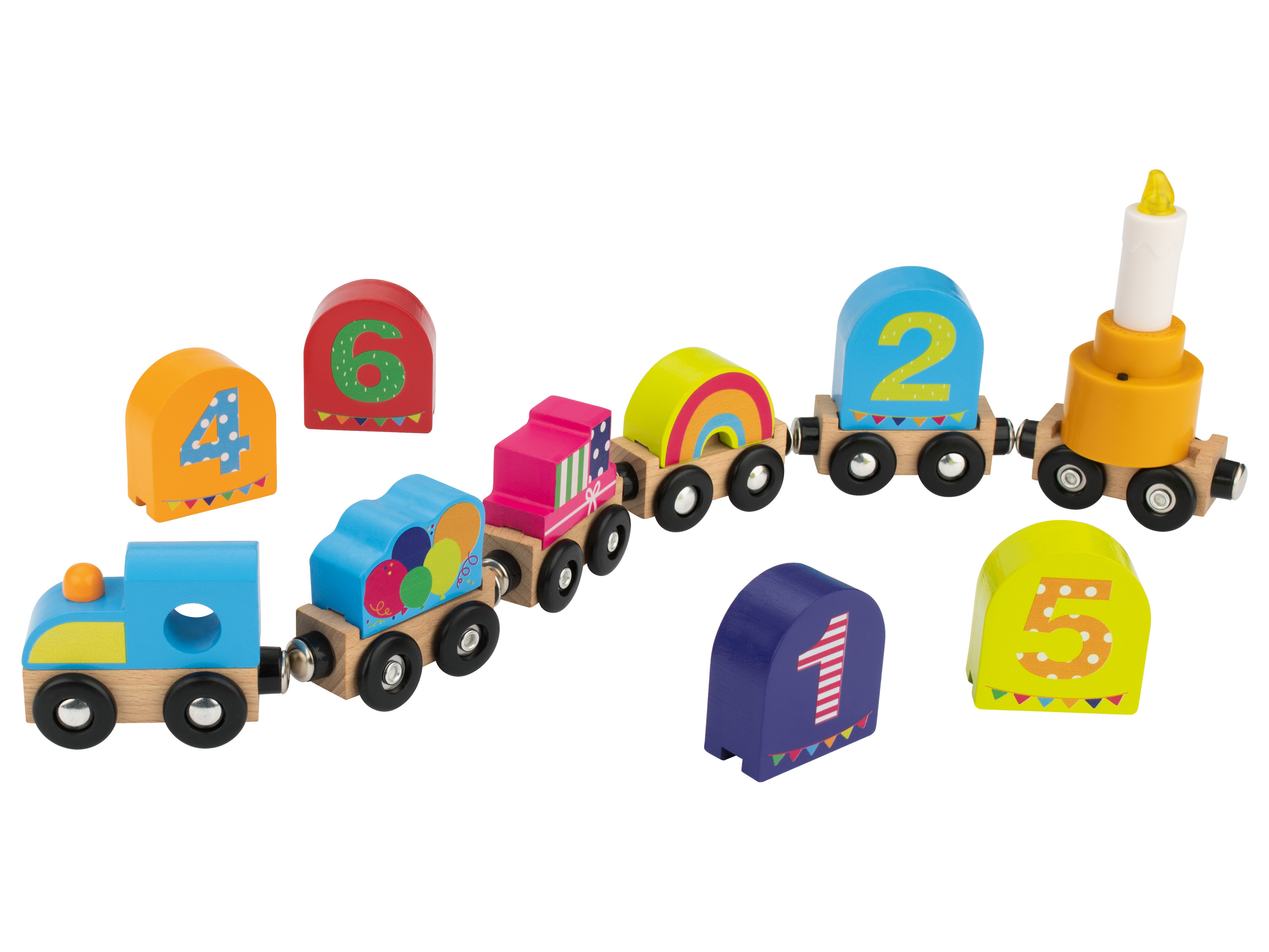 LUPILU® Geburtstags- Eisenbahn-Set (Zug)