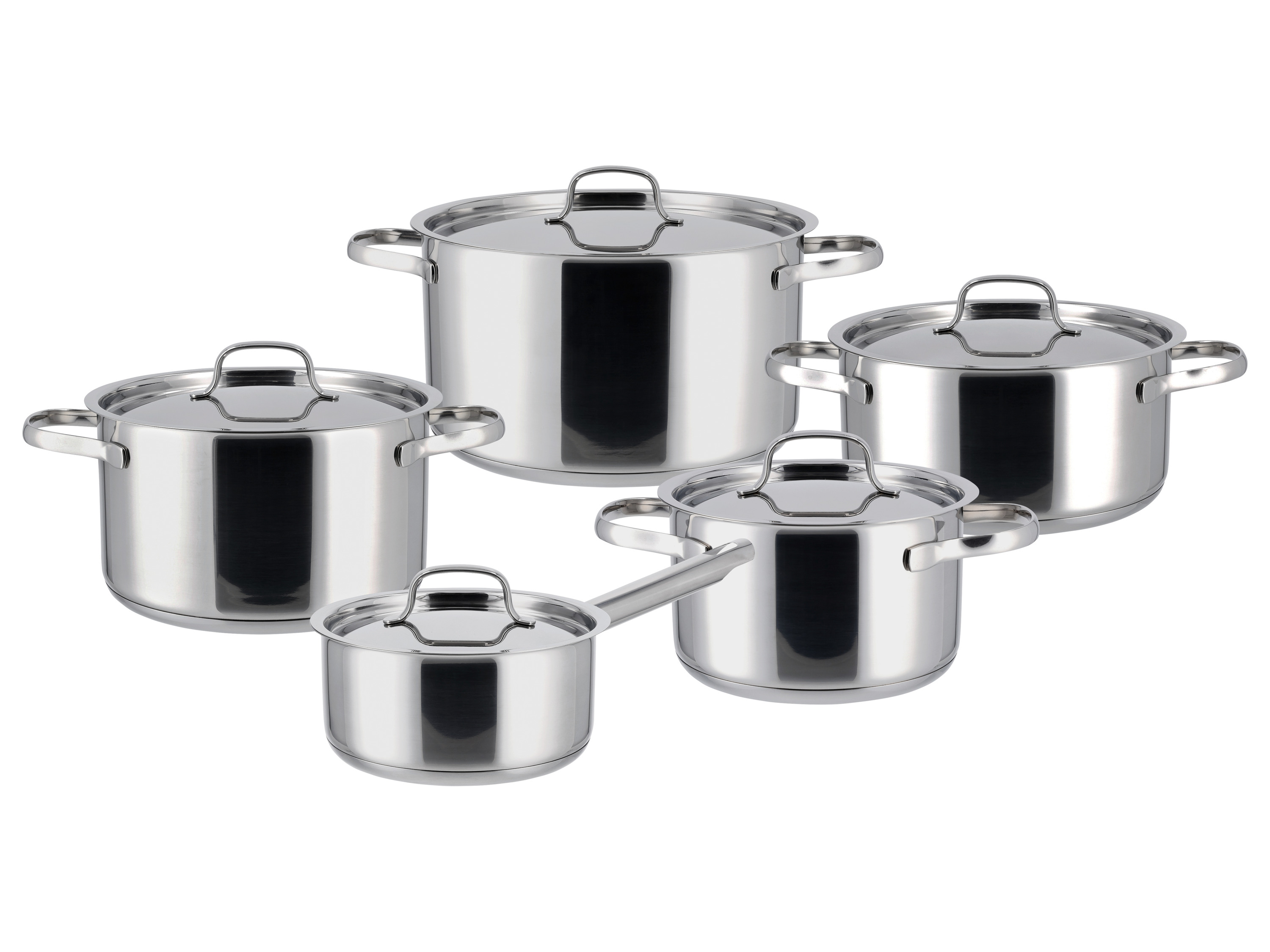 SILVERCREST® Topfset EDS 5 tlg. (Edelstahldeckel)''