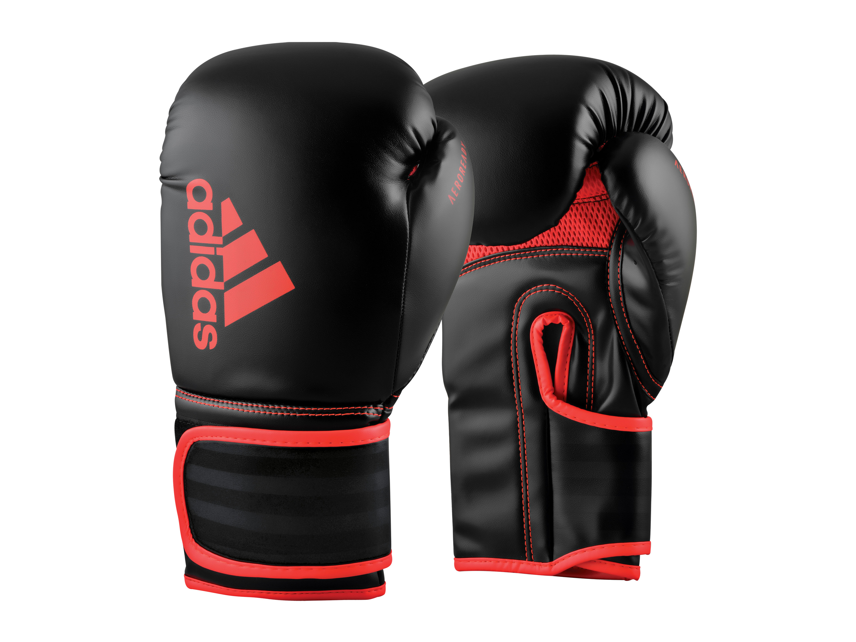 adidas Boxhandschuhe Hybrid 80 (Schwarz/Rot, 10 OZ)