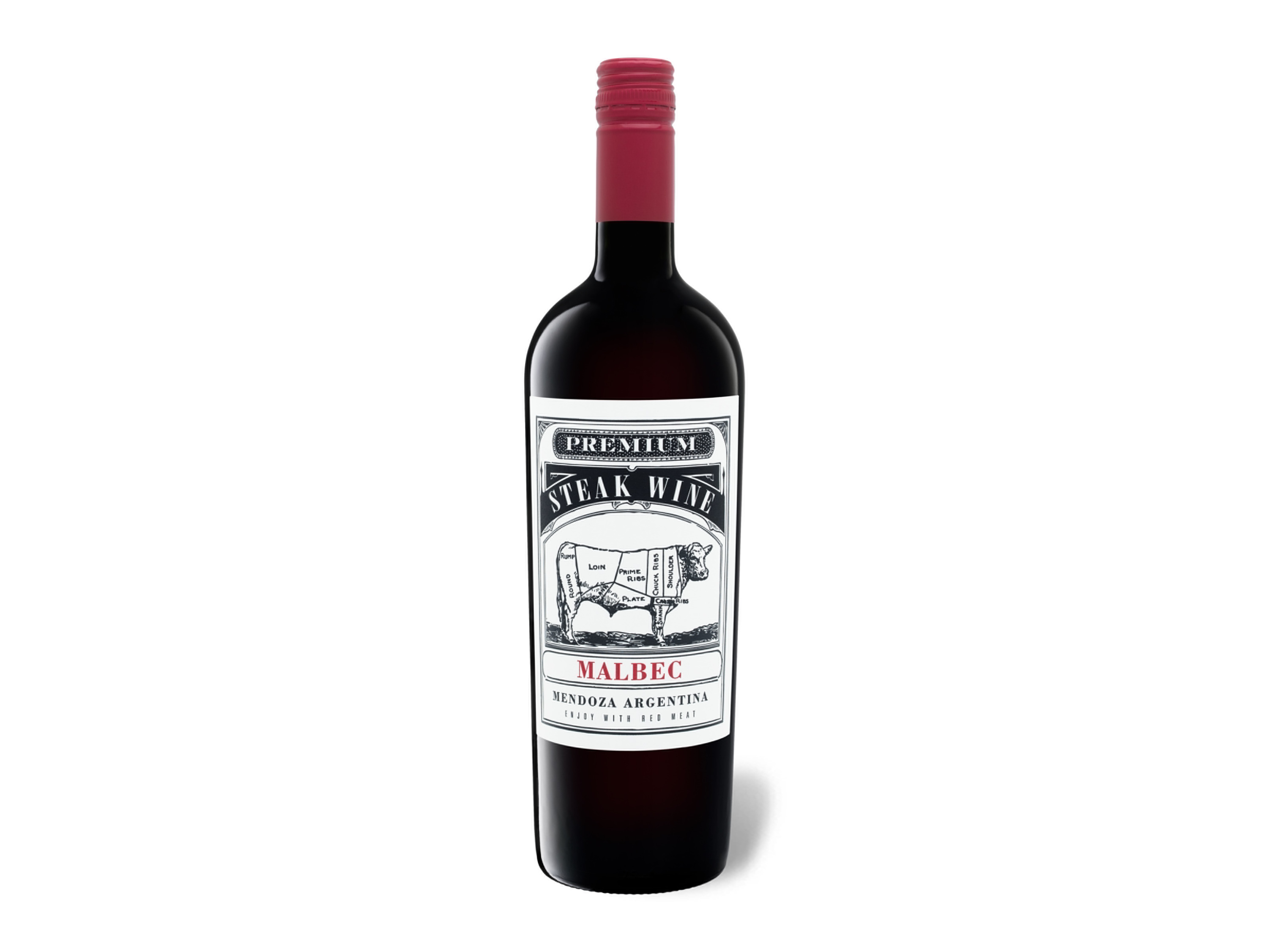 Premium Steak Wine  Malbec Mendoza Argentinien trocken, Rotwein 2023''