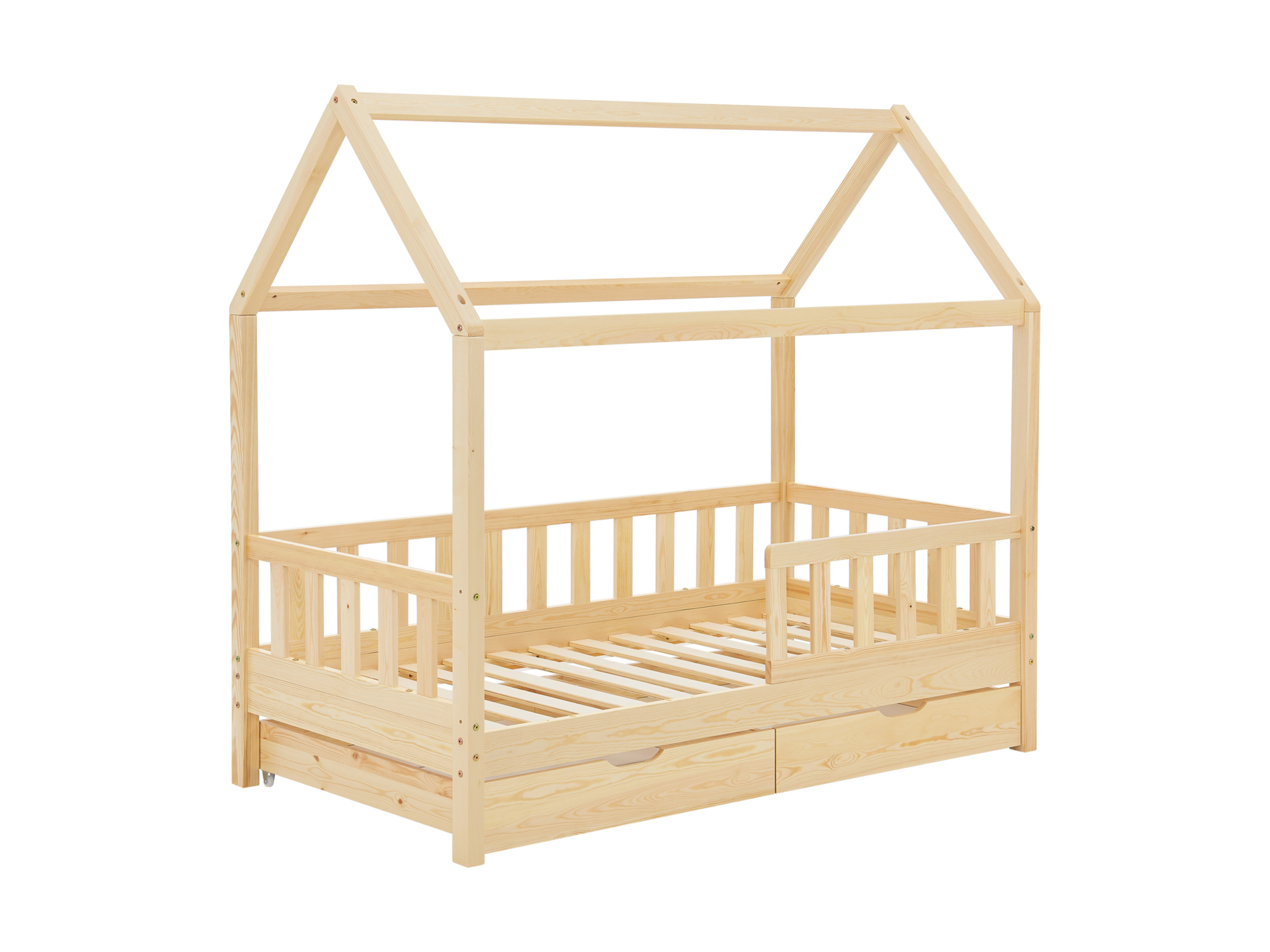 Juskys Kinderbett Marli_STR_OS (natur mit Bettkasten, 160 x 80 cm)