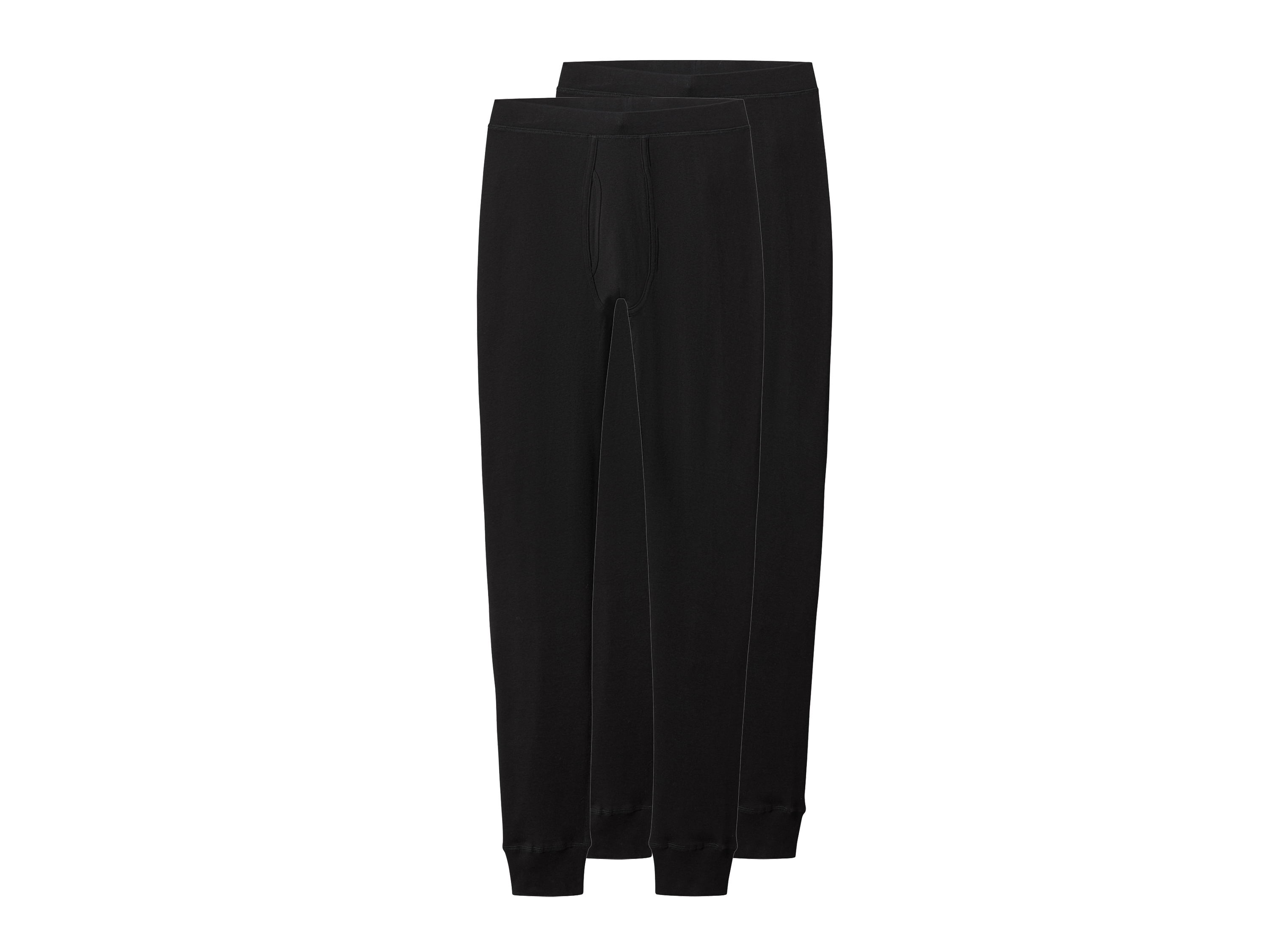 esmara Men Herren Feinripp-Unterhosen, lang (Schwarz, 4/S)