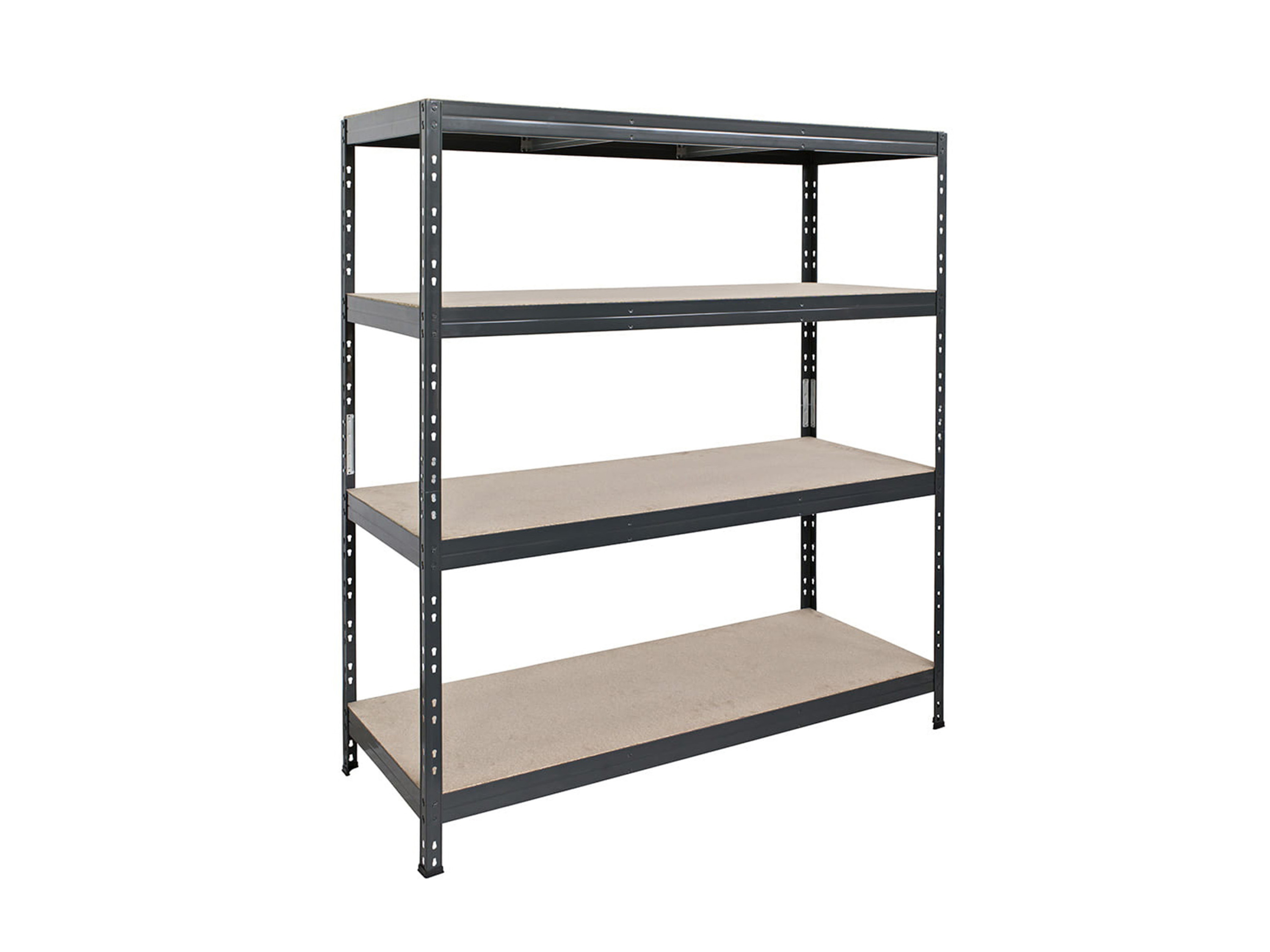 AR SHELVING Schwerlastregal RIVET 4 Böden (180x150x60 cm, Anthrazitgrau)