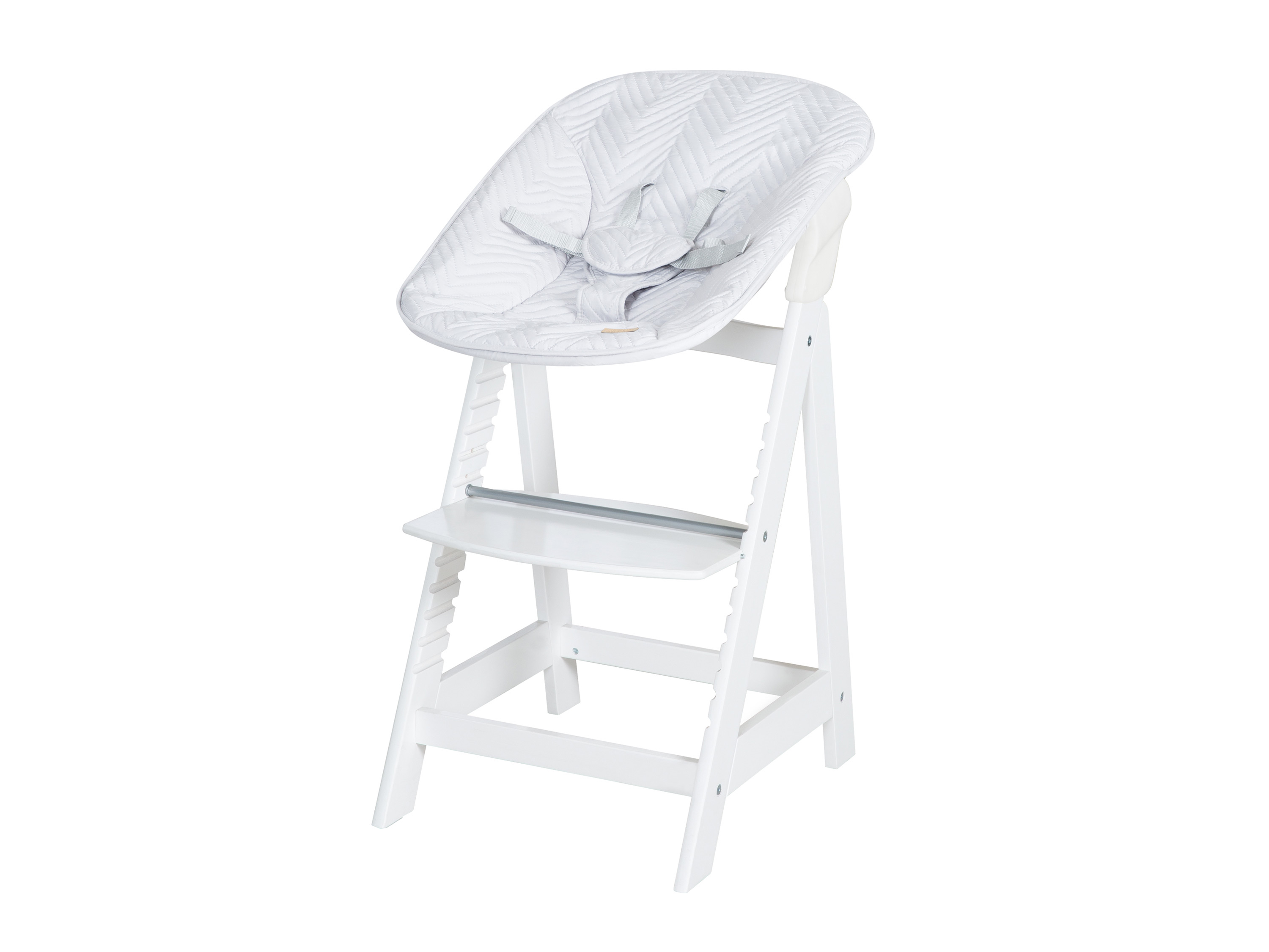 roba Hochstuhl Born Up Zick Zack ohne Verstellung des Aufsatzes, mitSitzverkleinerer (Weiß)