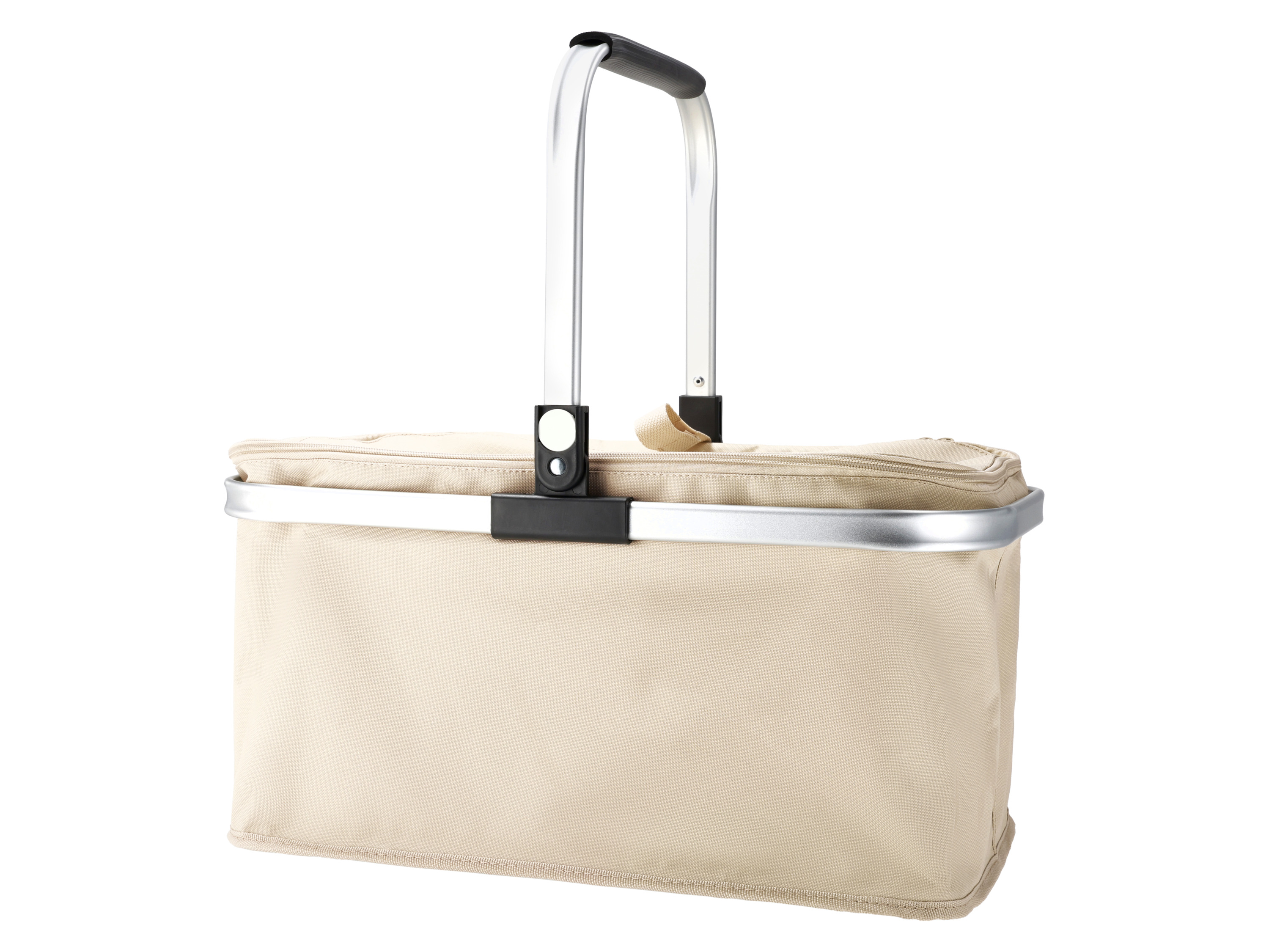 Einkaufskorb mit Alurahmen, faltbar (Beige)''