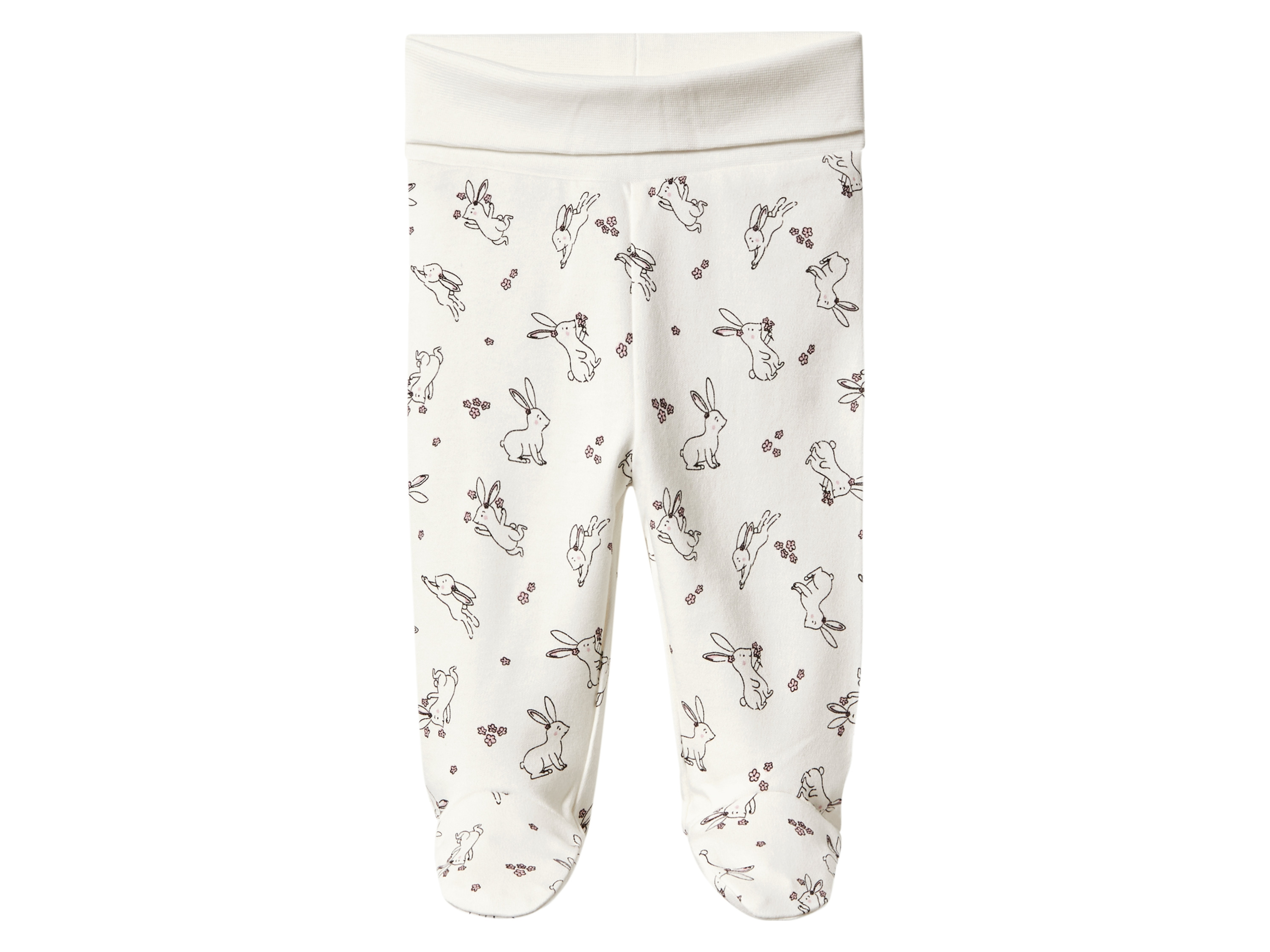 lupilu® Baby Jogginghose, Bio-Baumwolle (weiß/Hasen, 74/80)