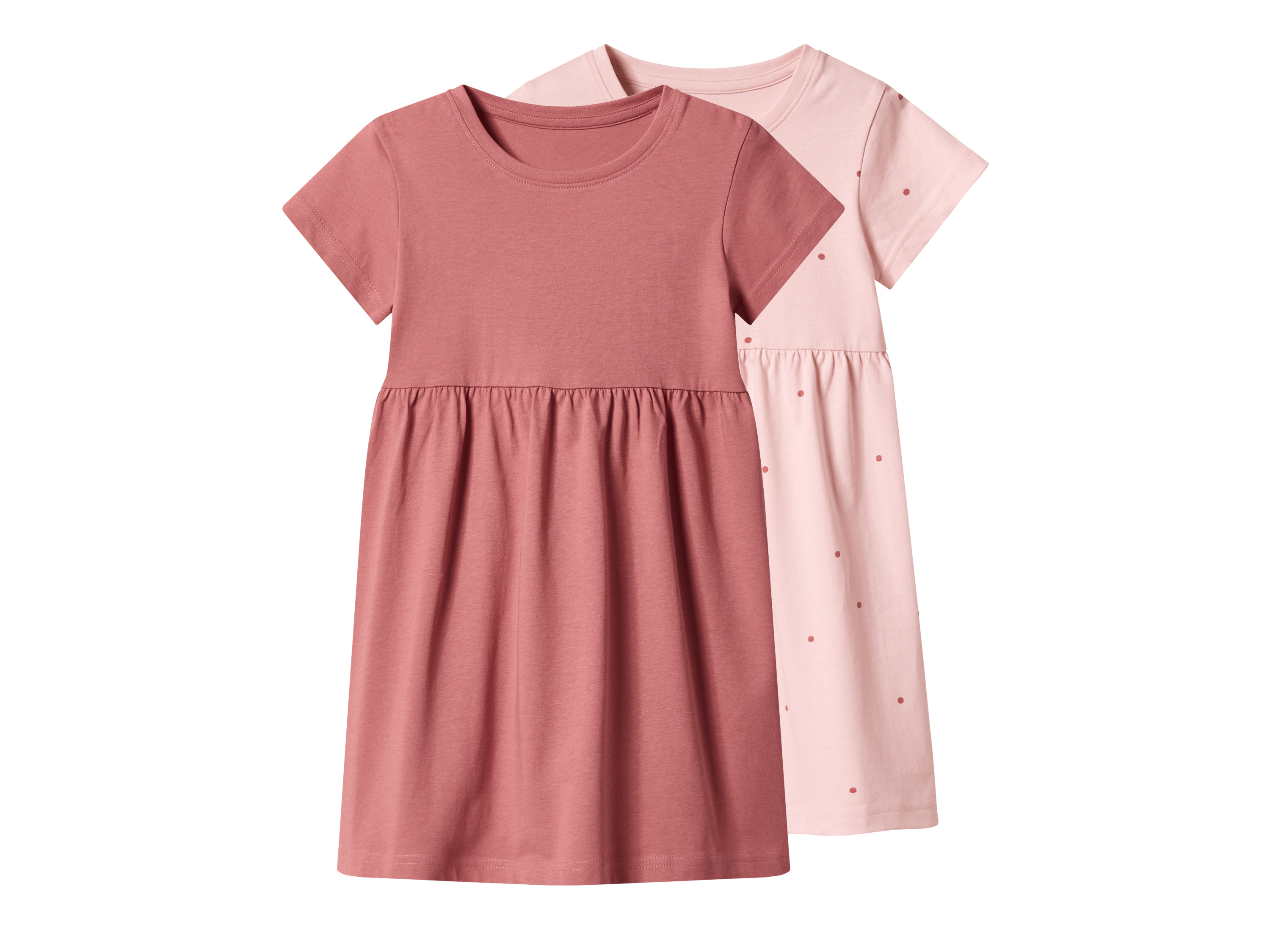 lupilu® Kinder Kleider, 2 Stück (Rosa, 110/116)