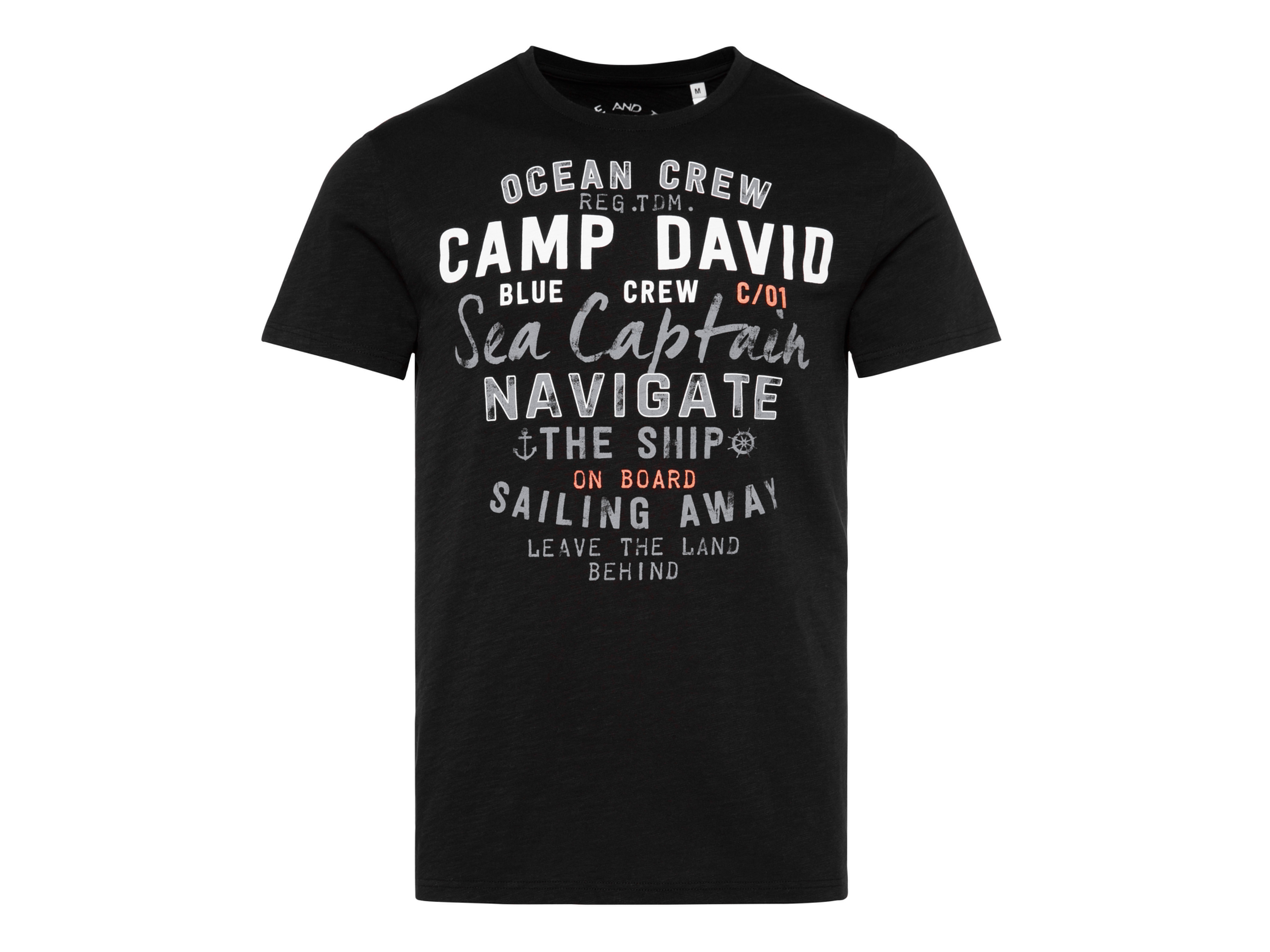 CAMP DAVID Herren T-Shirt (Schwarz, XXl)