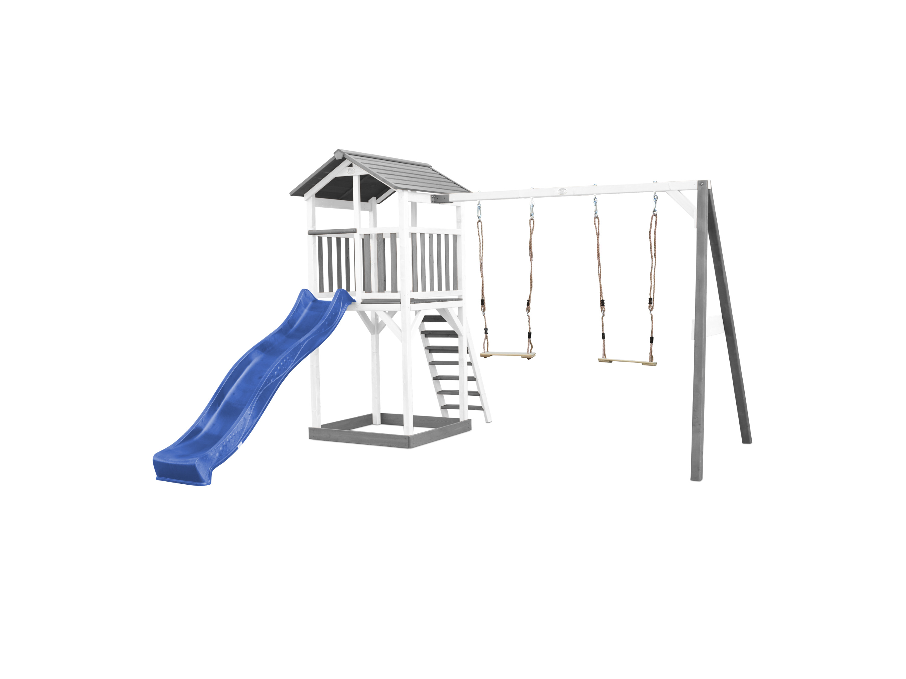 AXI Spielturm »Beach Tower«, mit Doppelschaukel (Grau ,Weiß)