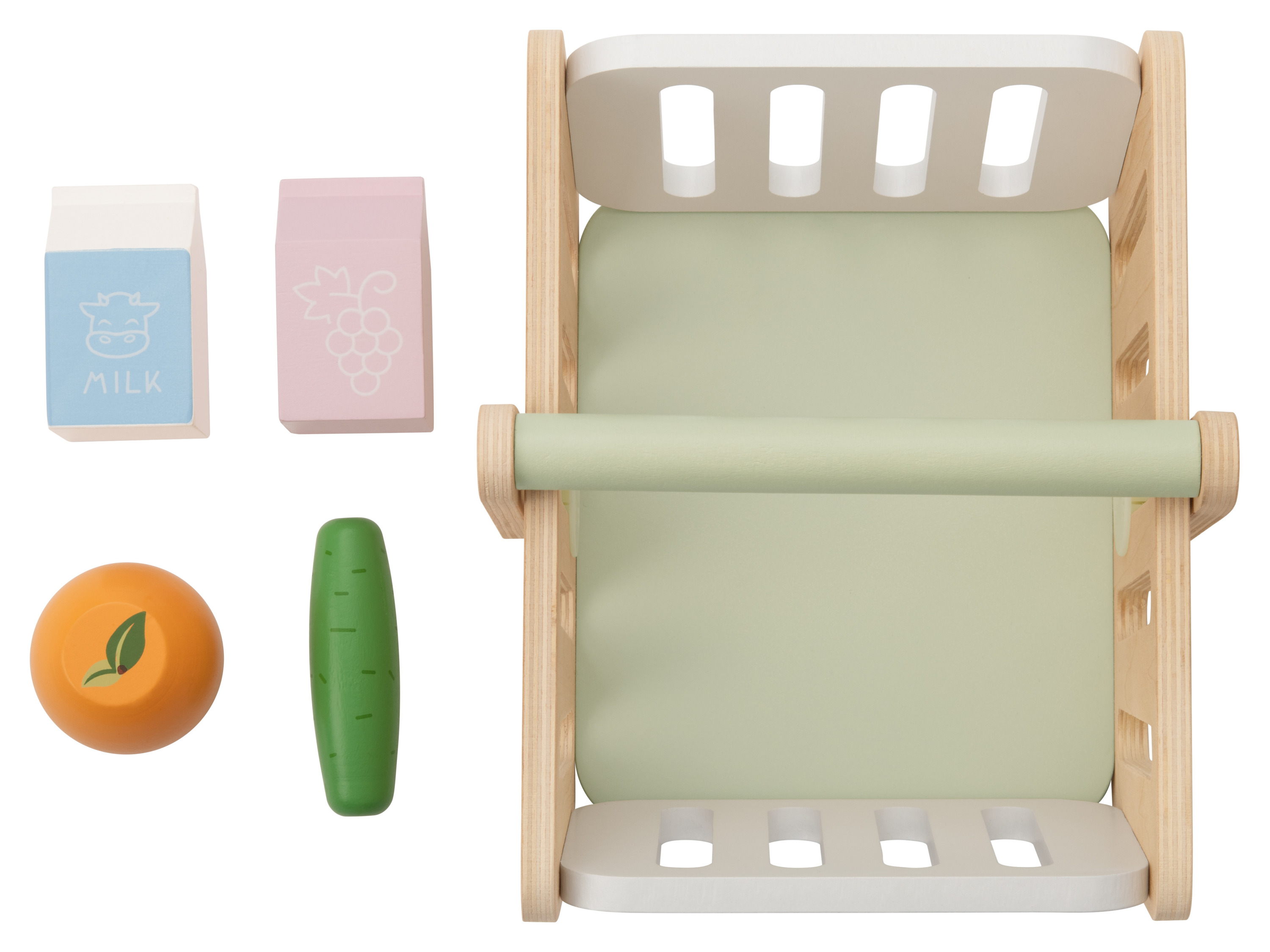 lupilu® Kassen-Set / Waagen-Set / Lebensmittelkisten-Set / Einkaufskorb (Einkaufskorb)