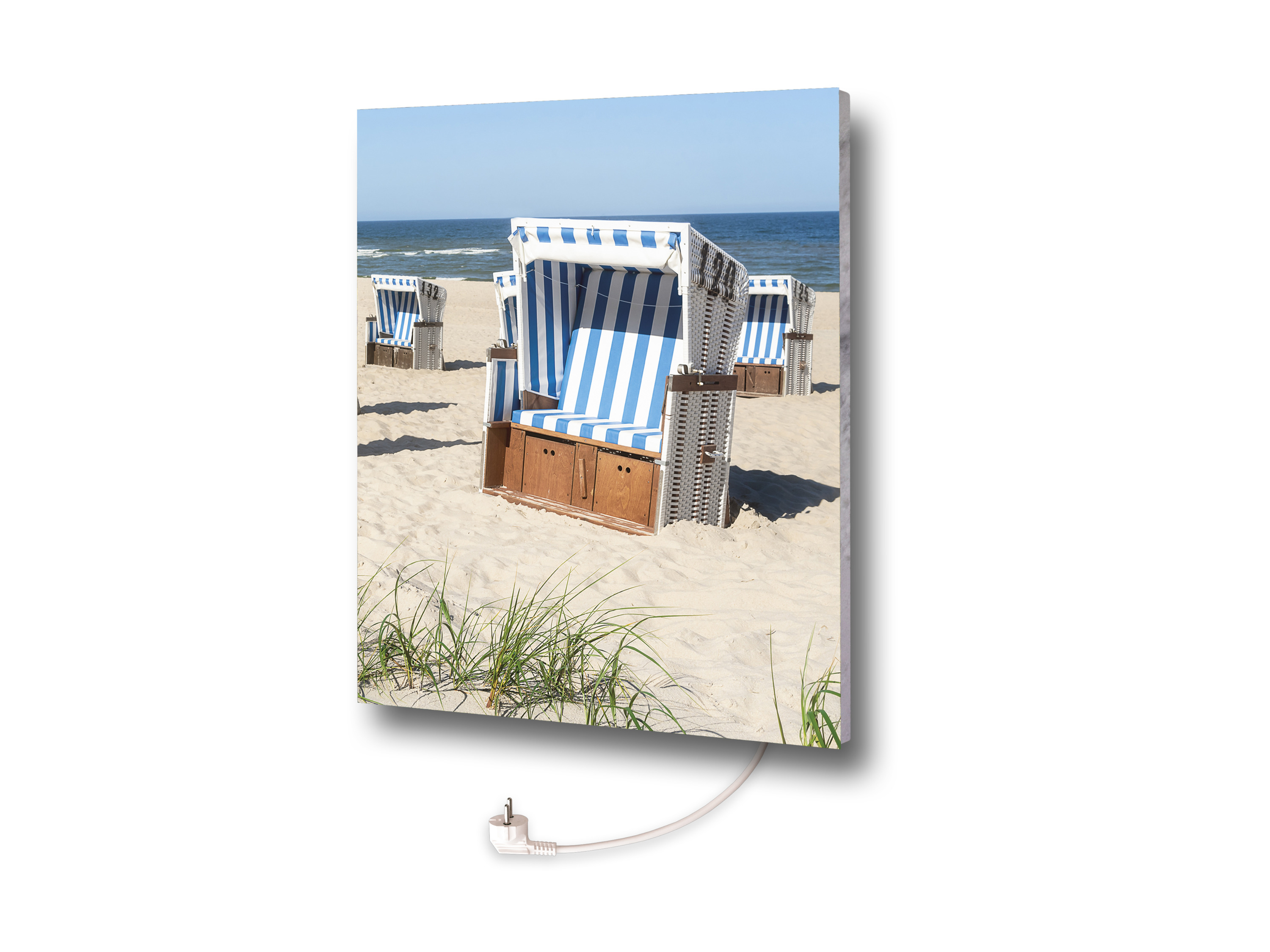 marmony® Infrarot-MOTIV-Heizkörper 500 W mit Thermostat MTC-40 (Strandkorb)