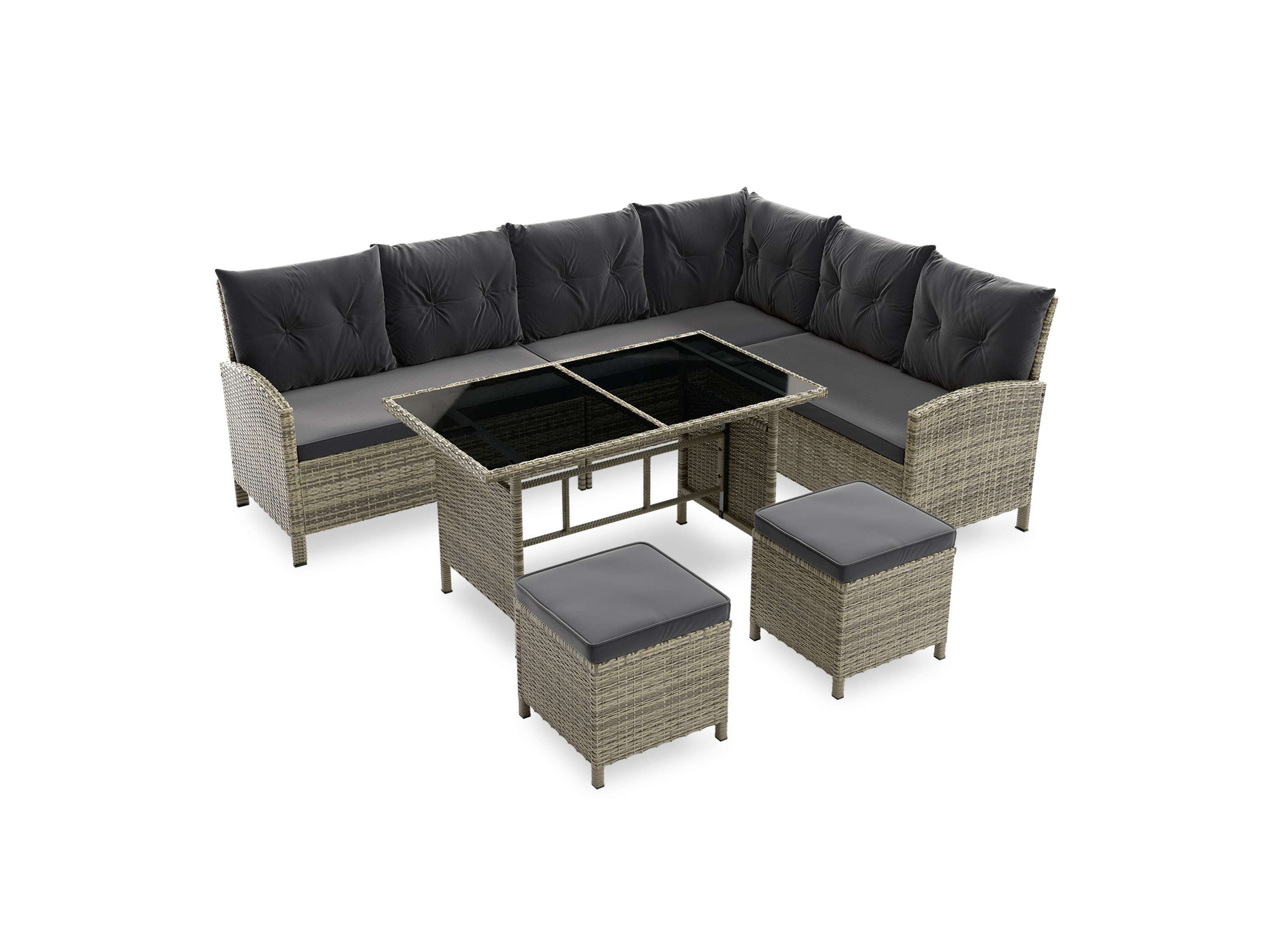 JUSKYS Gartenlounge Manacor (grau-meliert)''