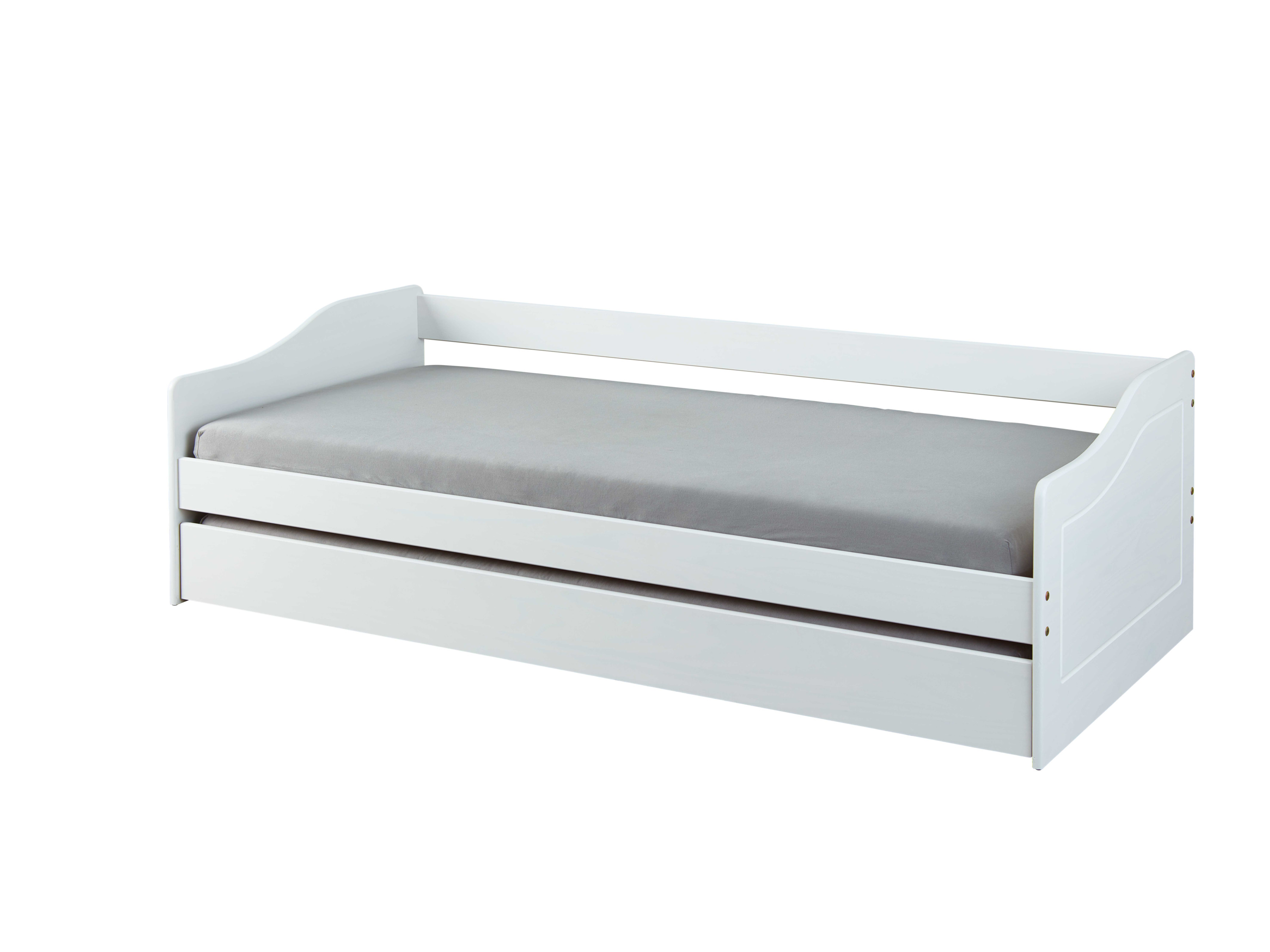 INTER LINK Kinderbett »Leonie«, mit Ausziehbett (Weiss, 90 x 200 cm)