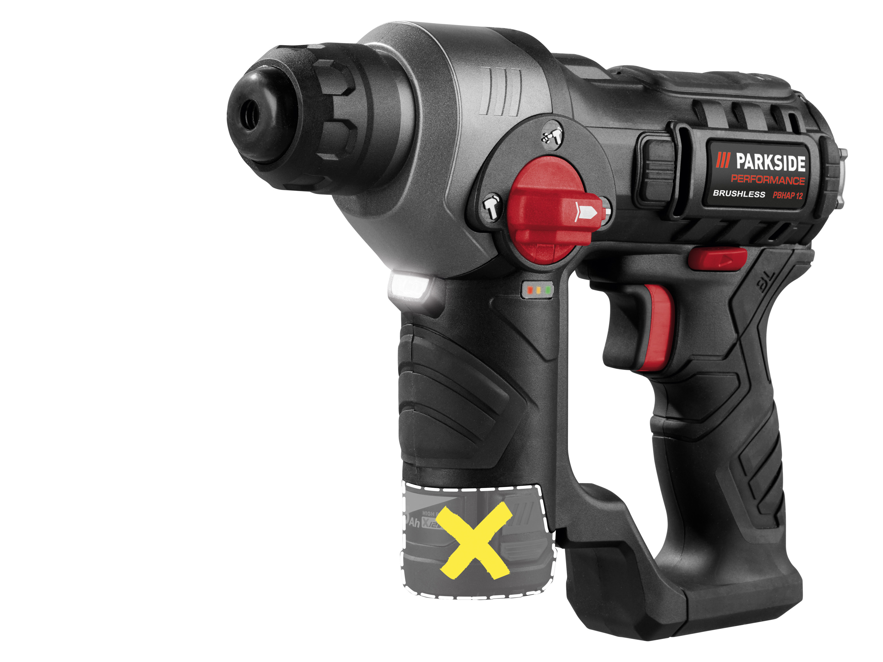 PARKSIDE PERFORMANCE® 12 V Akku-Bohrhammer »PBHAP 12 A1«, ohne Akku und Ladegerät