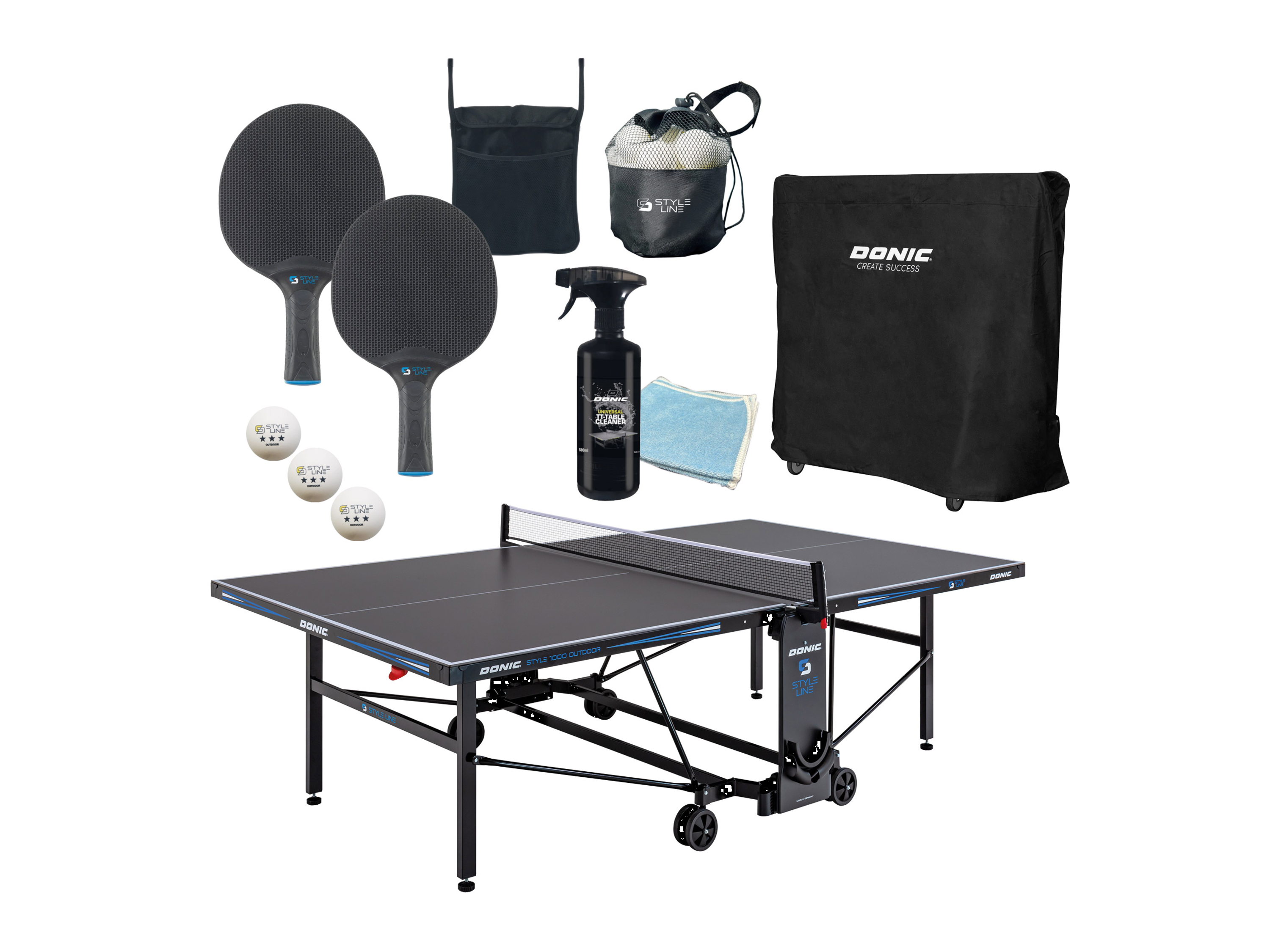 DONIC Tischtennis-Set Style 1000 Outdoor, inkl. Zubehör''