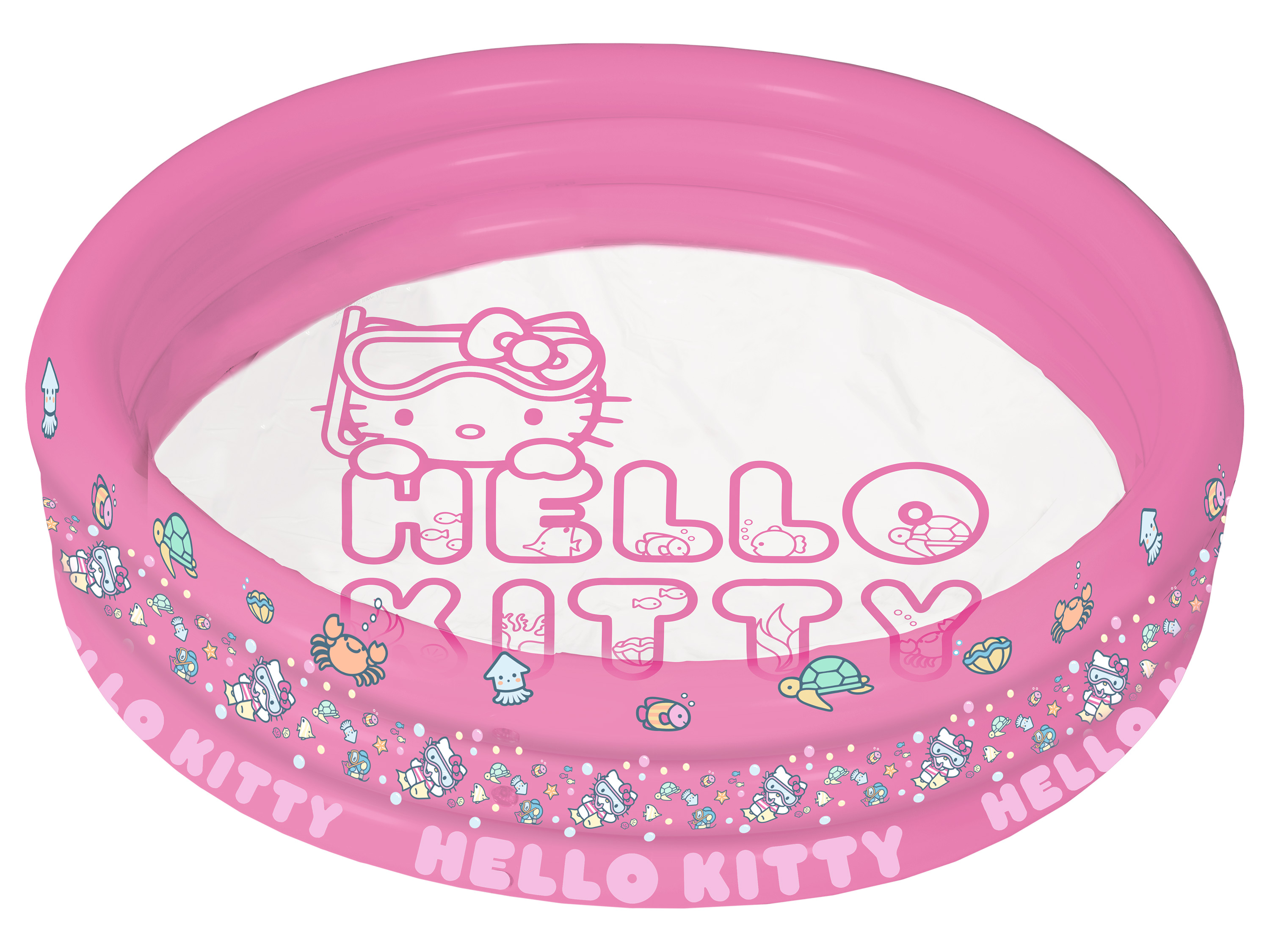 Hello Kitty 3-Ring-Pool, pink transparent, 122 x 23 cm