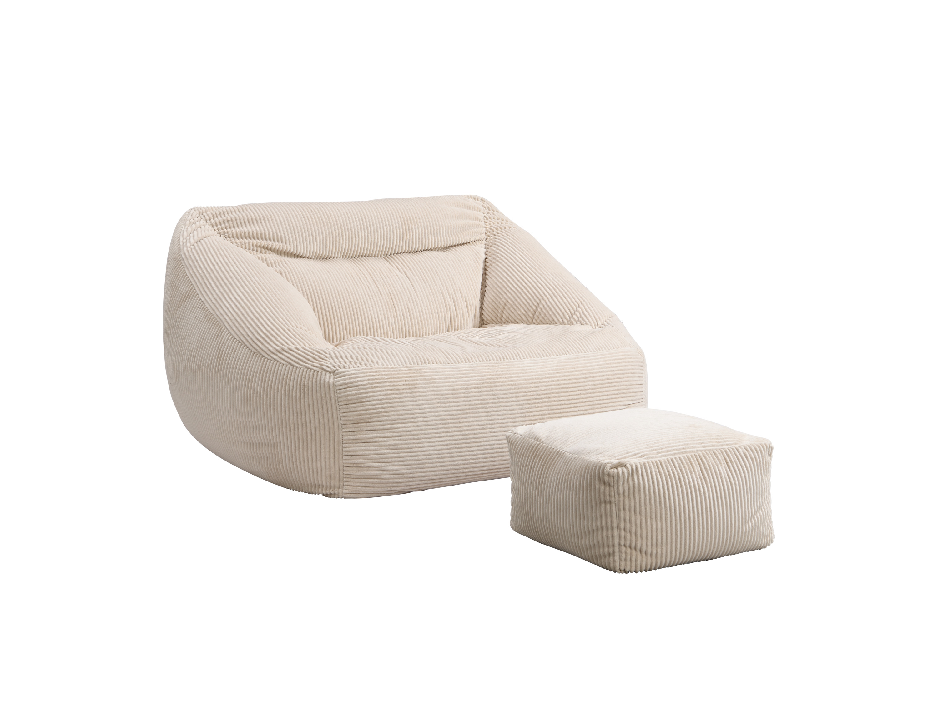 HOME DELUXE Sitzsack COZY inkl. Hocker (Beige)''