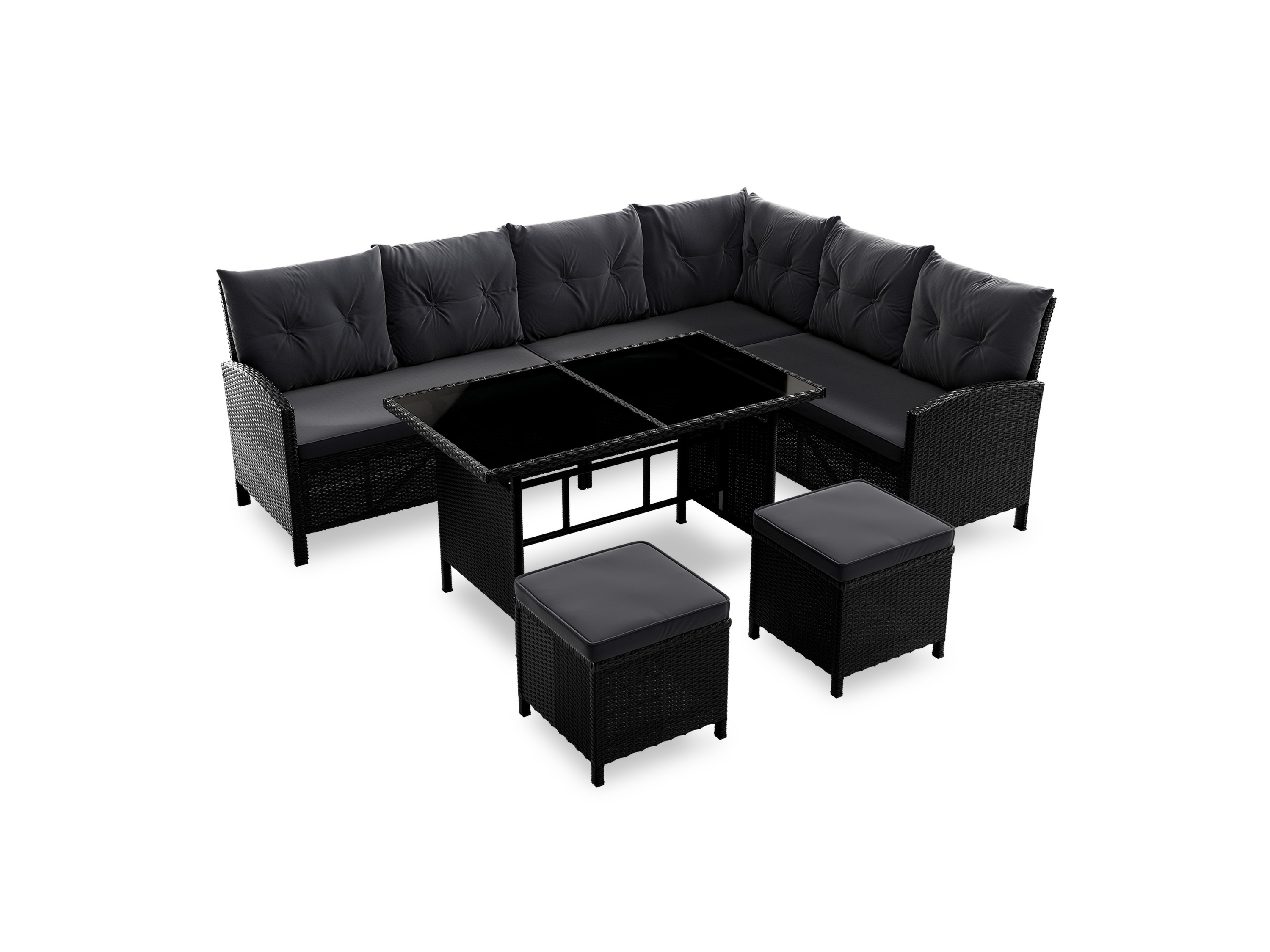 JUSKYS Gartenlounge Manacor (Dunkelgrau)
