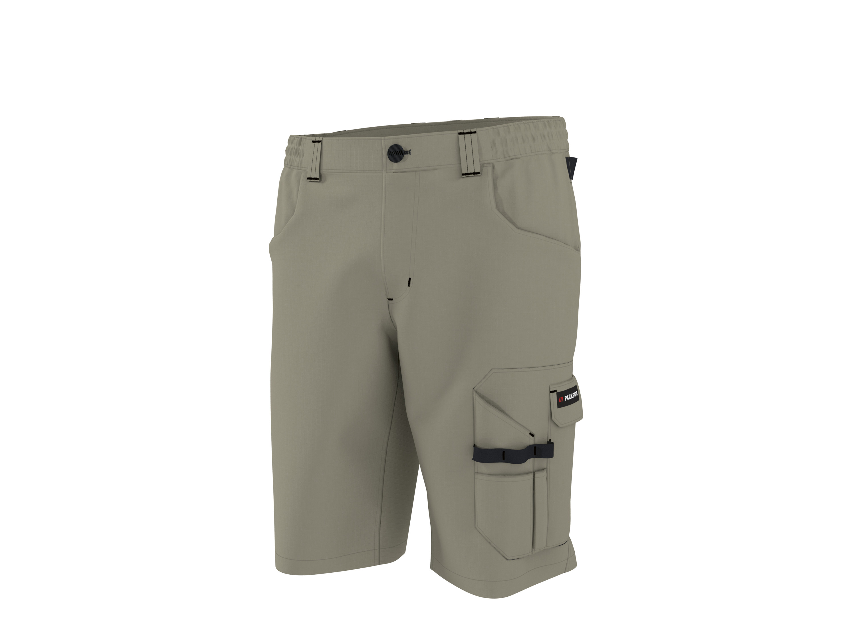PARKSIDE® Herren Arbeitshose kurz Ripstop (Beige, 56)
