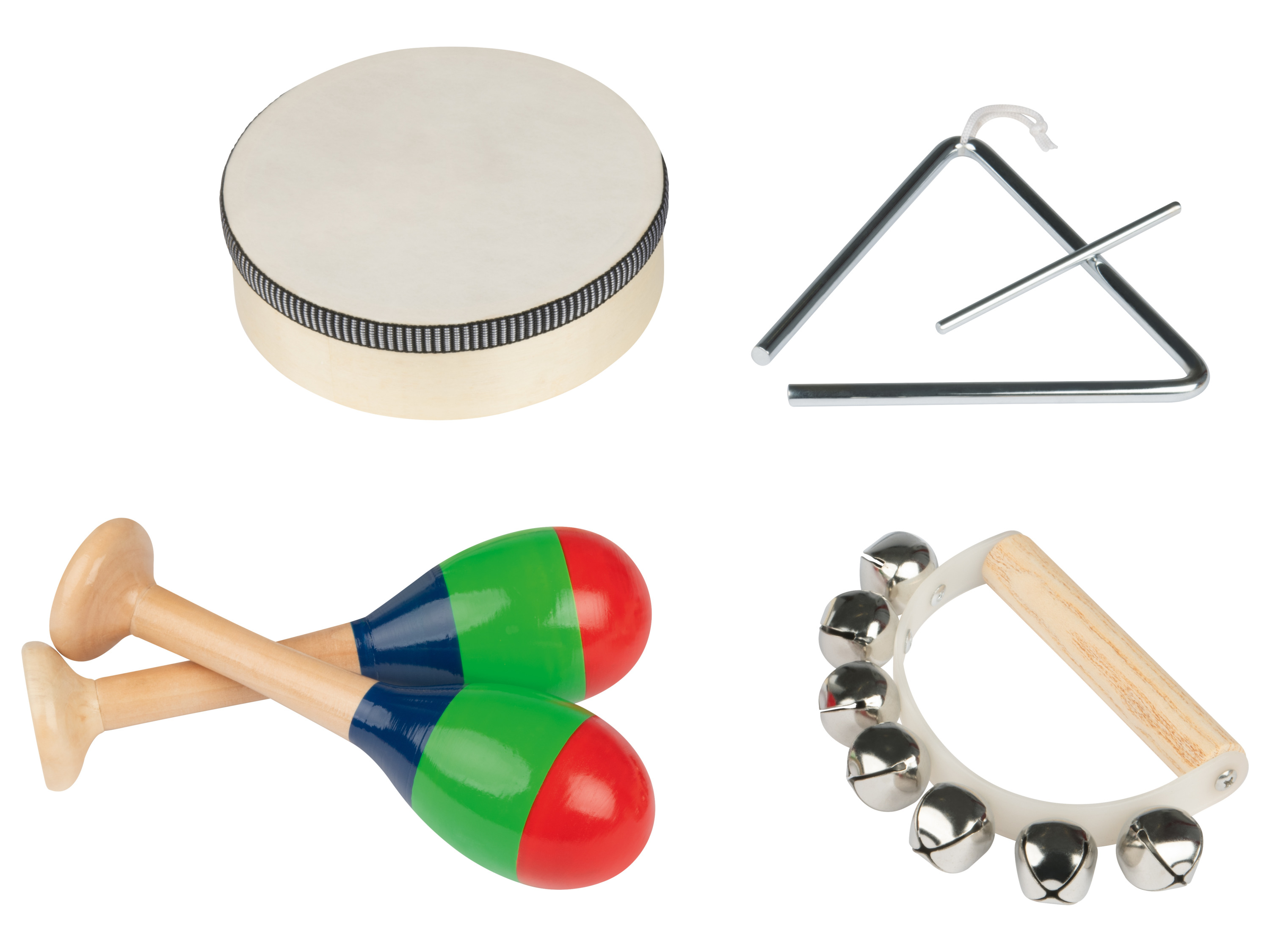 Musikinstrumente-Set, 8-teilig / 6-teilig (Handtrommel, Triangel)