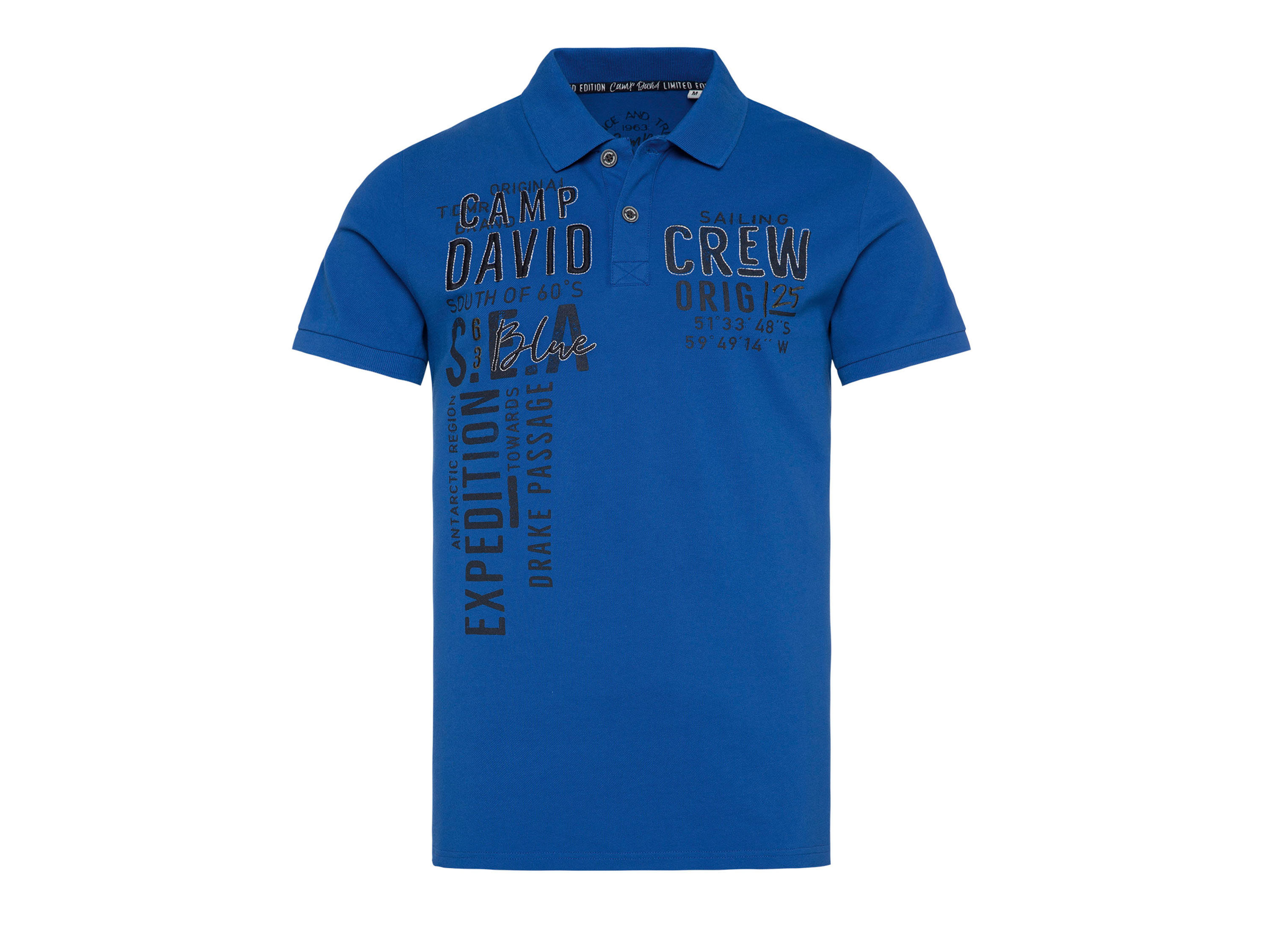 Camp David Herren Poloshirt (Blau, M)