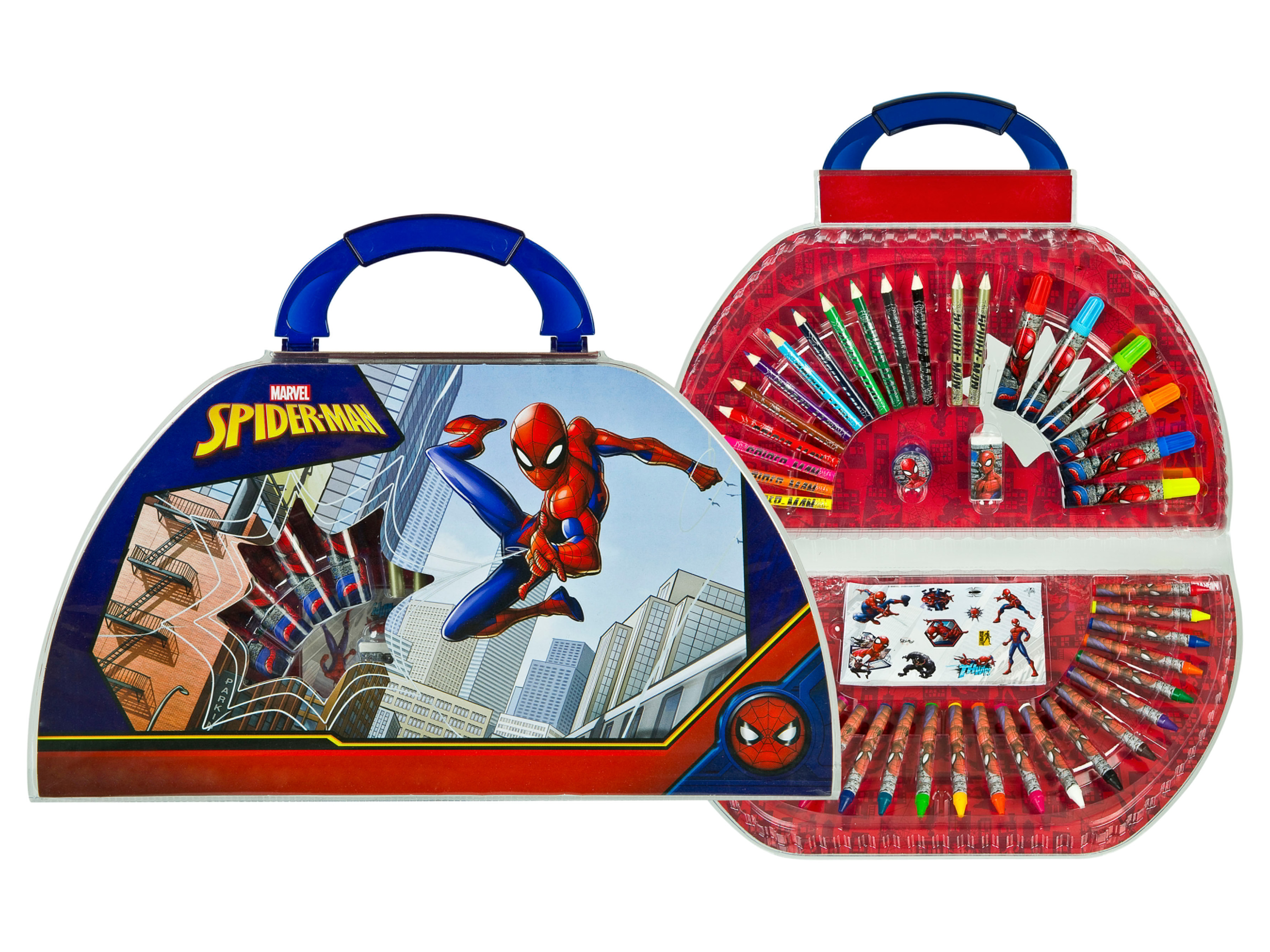 UNDERCOVER Malkoffer, 51-teilig, 5-fach sortiert (Spiderman)