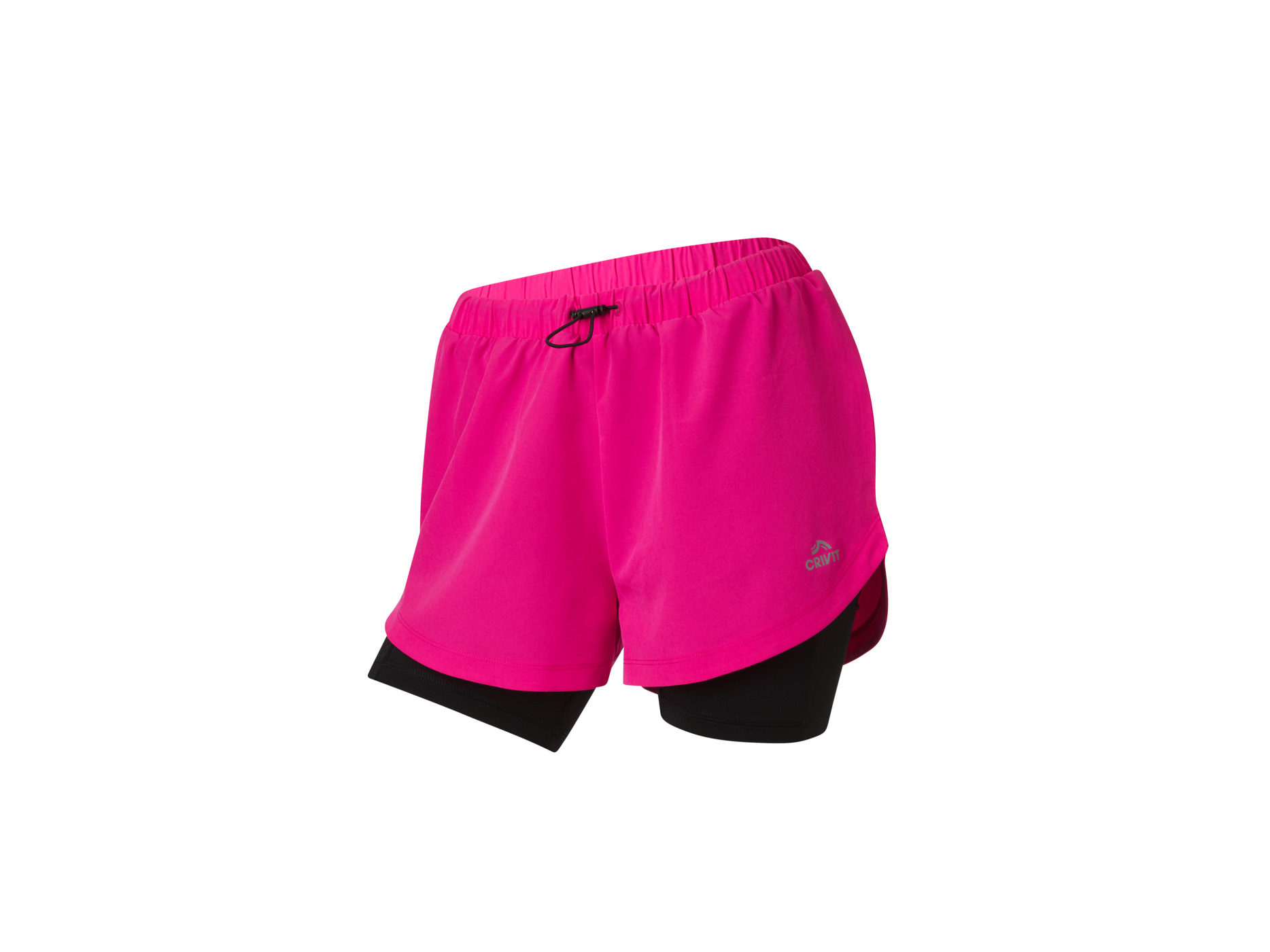 CRIVIT Damen Funktionsshorts, mit praktischer Handytasche (Pink, XS(32/34))