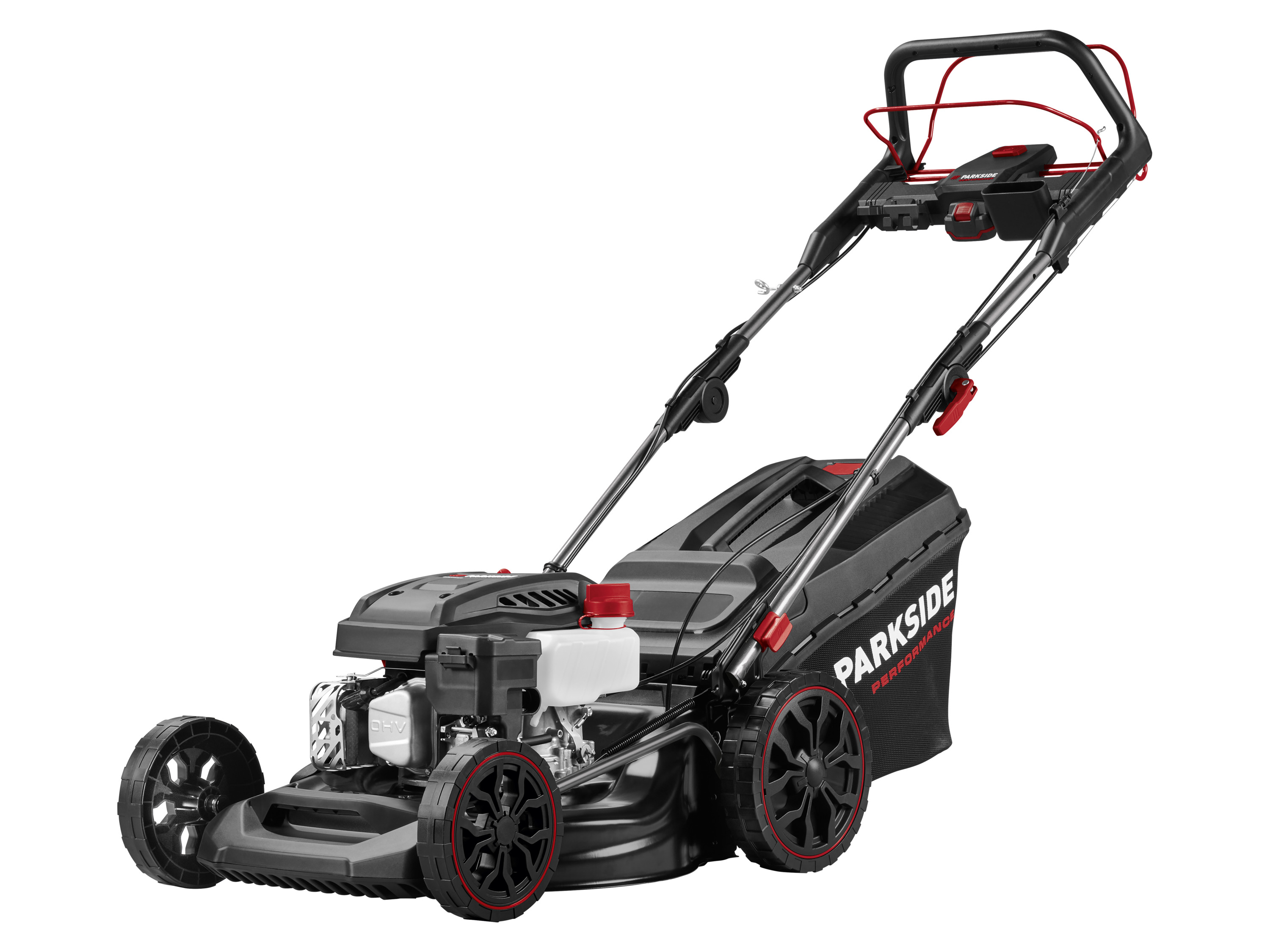 PARKSIDE PERFORMANCE® Benzin-Rasenmäher »PPBRM 46 B2« mit Elektrostarter-Akku und Ladegerät