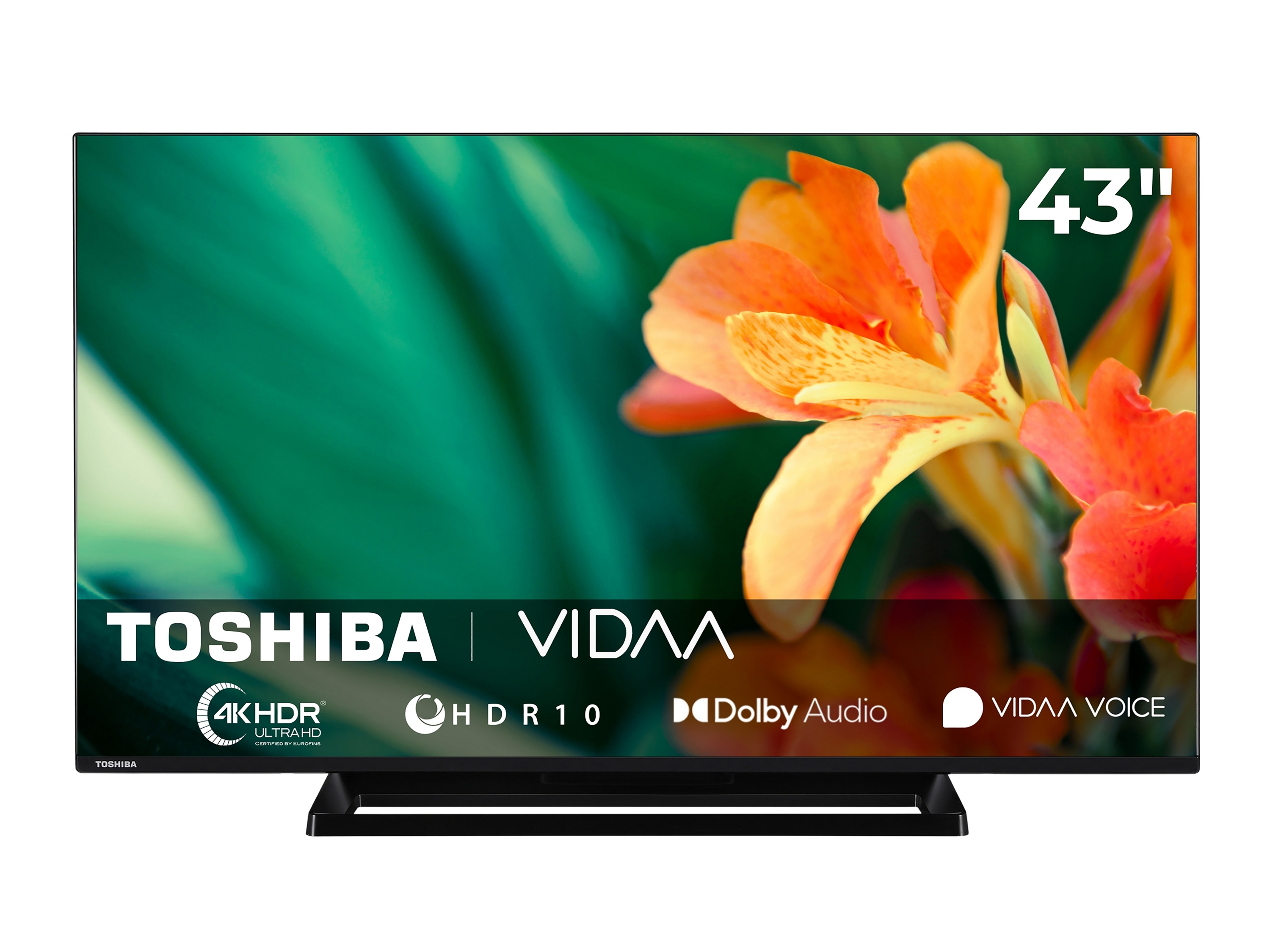 TOSHIBA 43UV3363DA Fernseher 43 Zoll Smart TV, VIDAA 4K UHD, HDR, Triple-Tuner, LED TV
