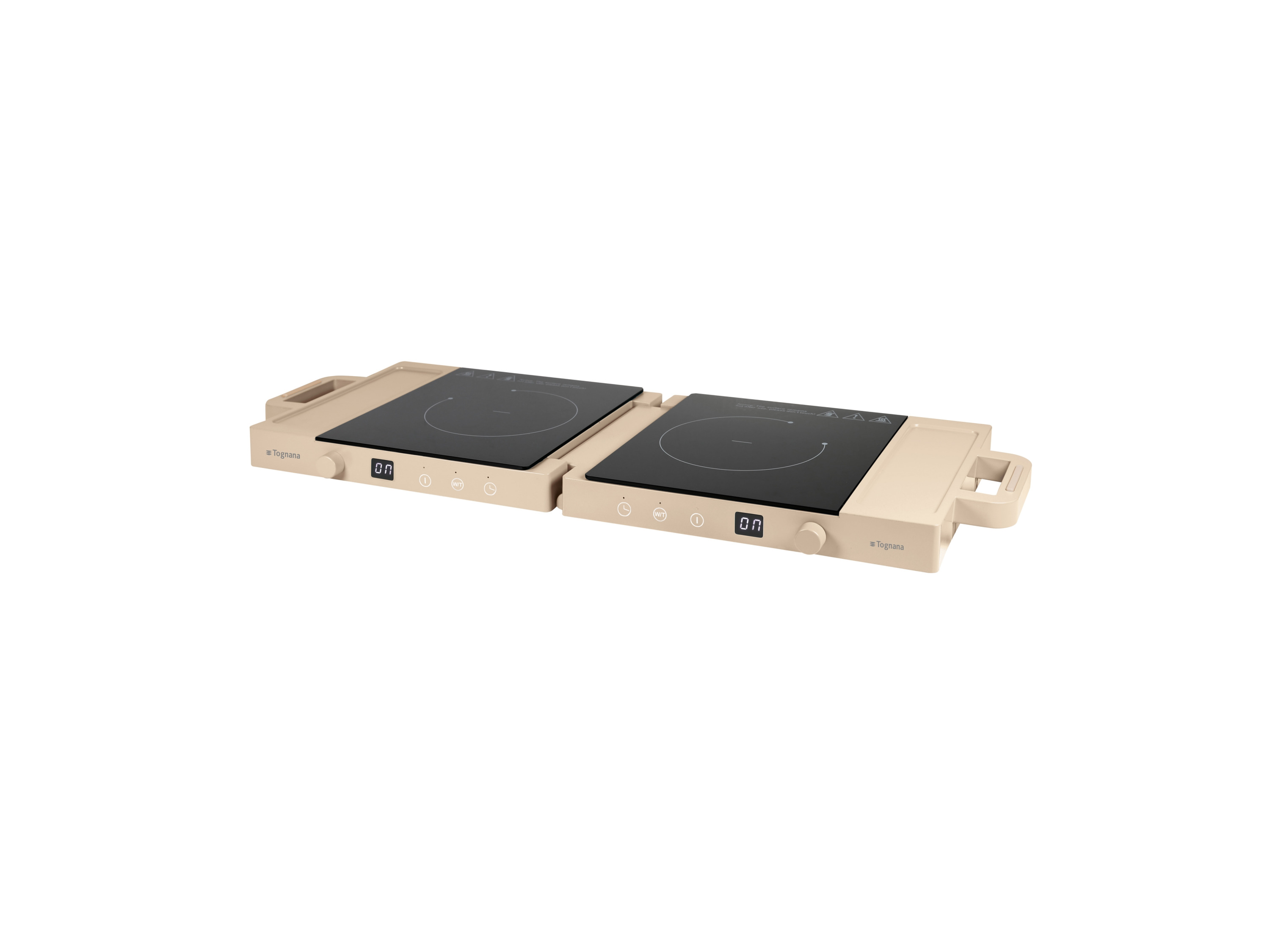 TOGNANA Tragbare Doppel-Kochplatte (Beige)