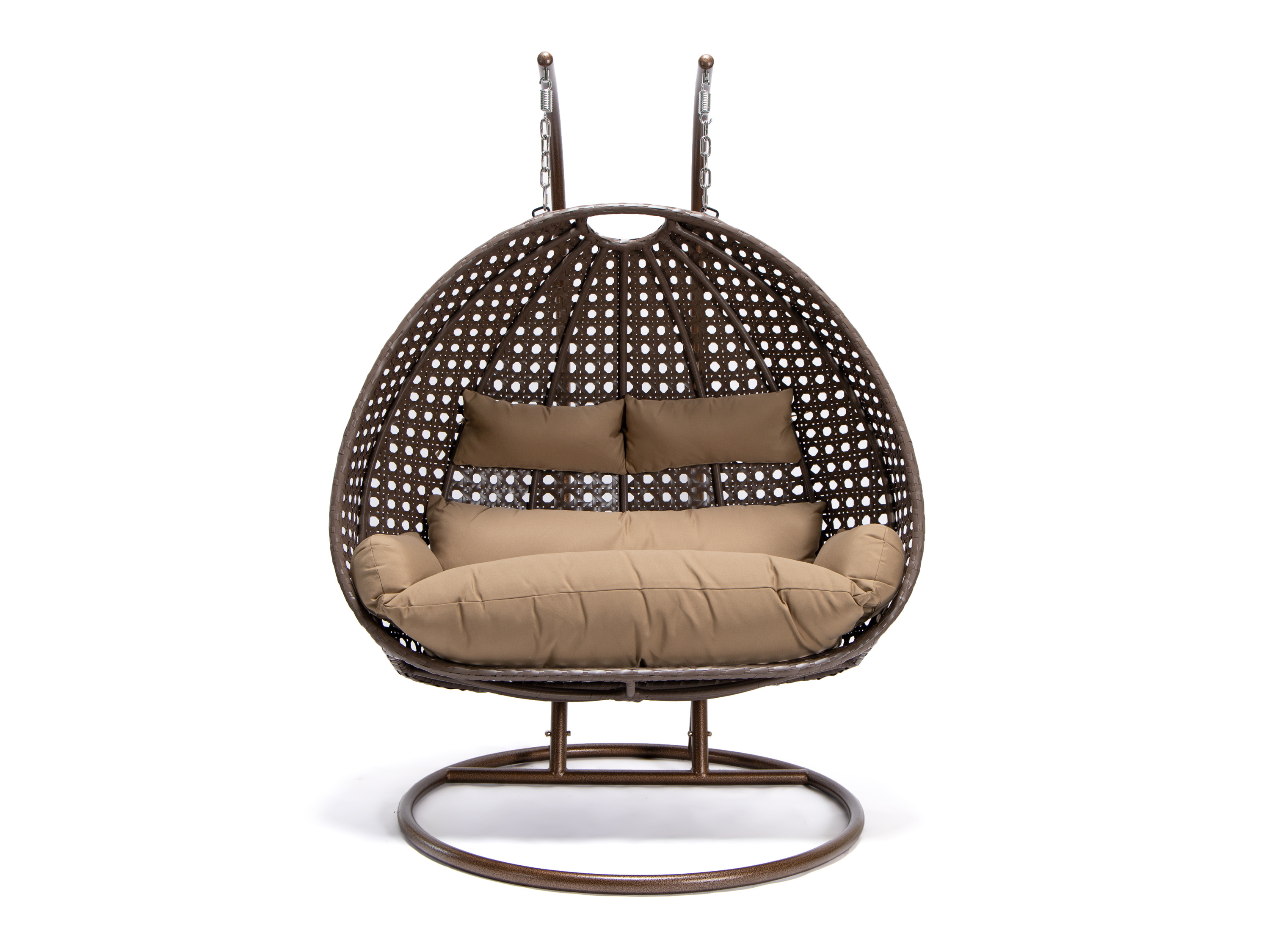 HOME DELUXE Polyrattan Hängesessel TWIN (Braun)