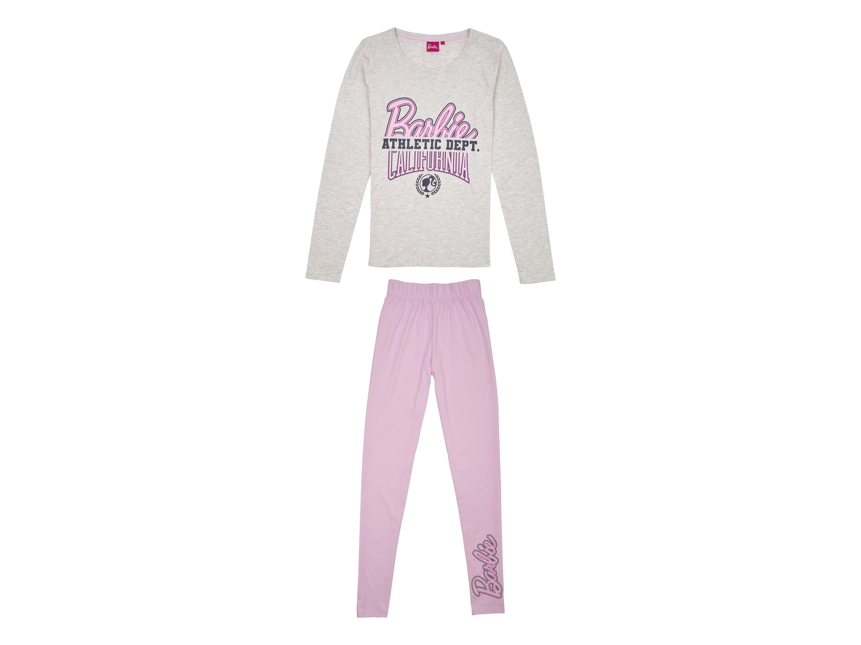 Barbie Damen Pyjama (Grau/Rosa, S)