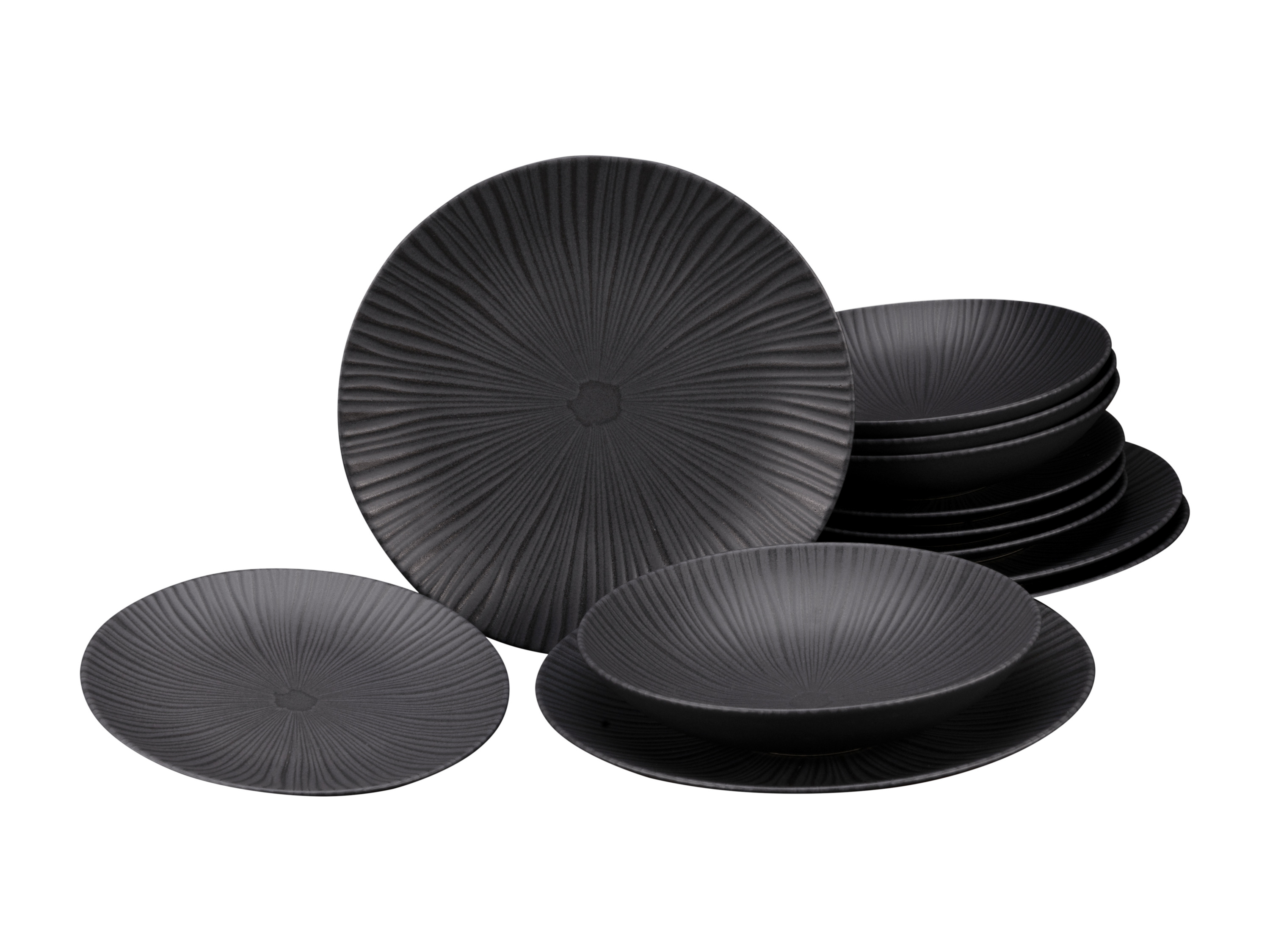 Creatable Tafelservice »Vesuvio Black«, 12-teilig