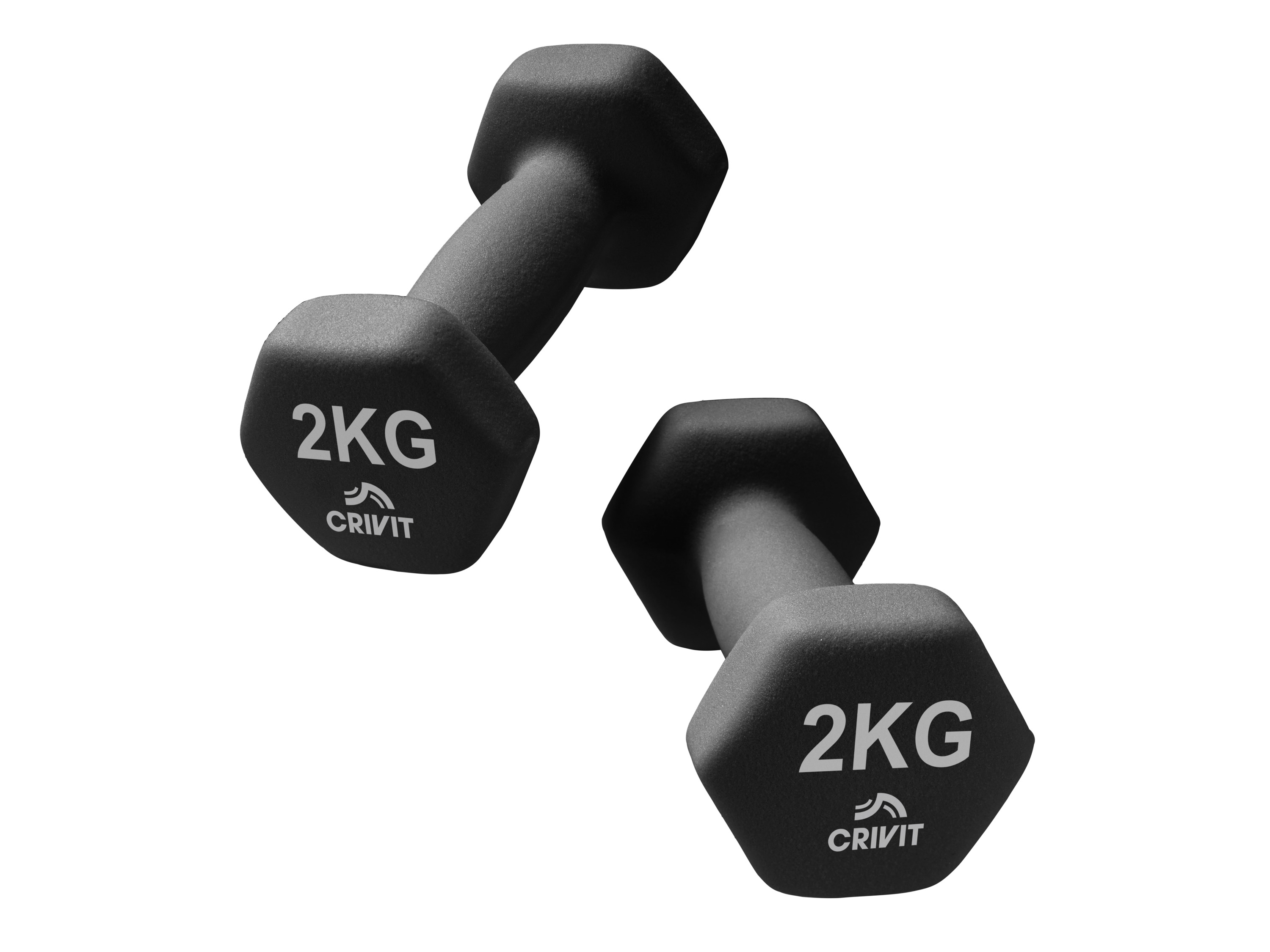 CRIVIT Push-up-Board / Kurzhantel-Set / Kettlebell (Hantel PVC 2x2 kg)