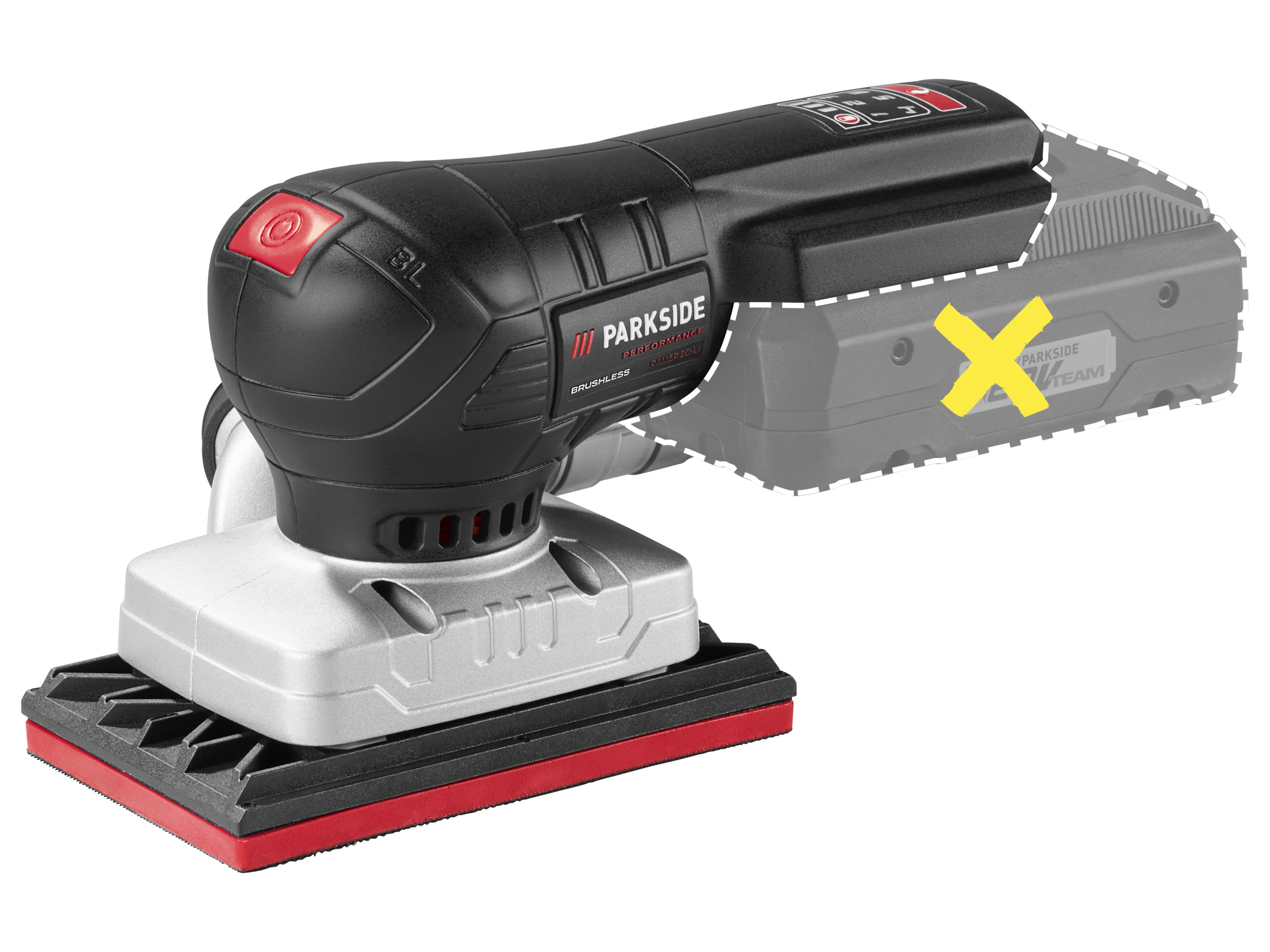 PARKSIDE PERFORMANCE® 20 V Akku-Schwingschleifer »PAMSP 20-Li A2« / 20 V Akku-Exzenterschleifer »PAESP 20-Li A2« , ohne Akku und Ladegerät  (20V Akku-Schwingschleifer)