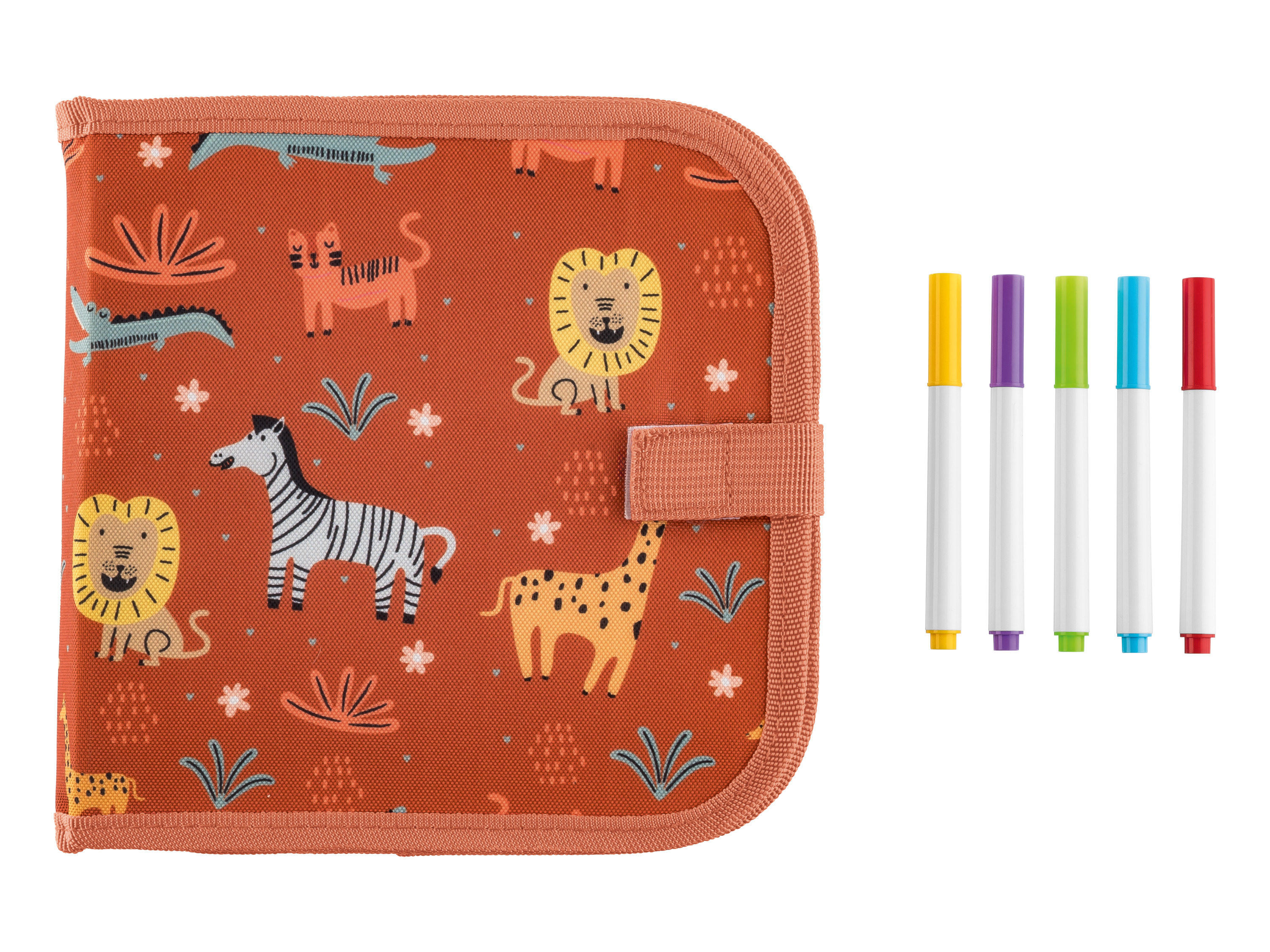 CRELANDO® Abwaschbares Malbuch (Safari)''