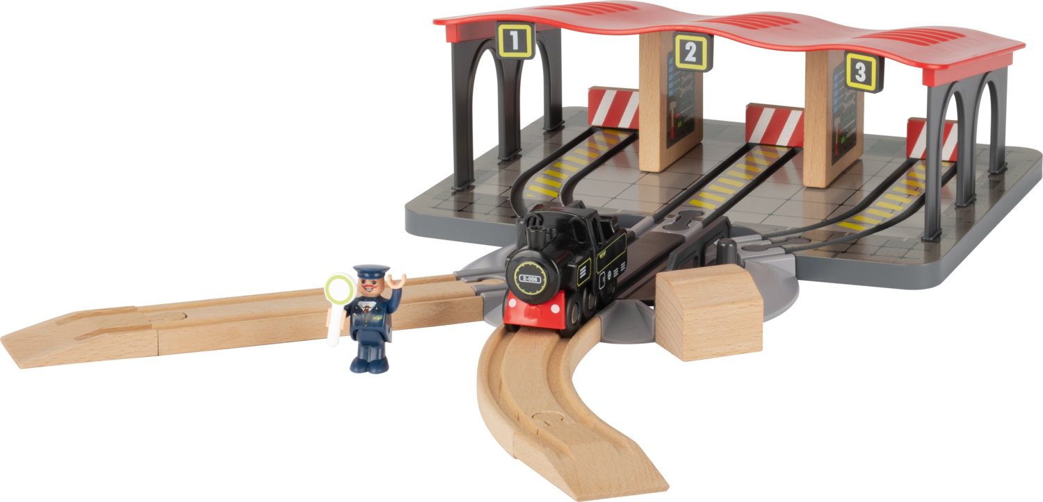 LUPILU® Holz Eisenbahn-Erweiterung (Lokschuppen)