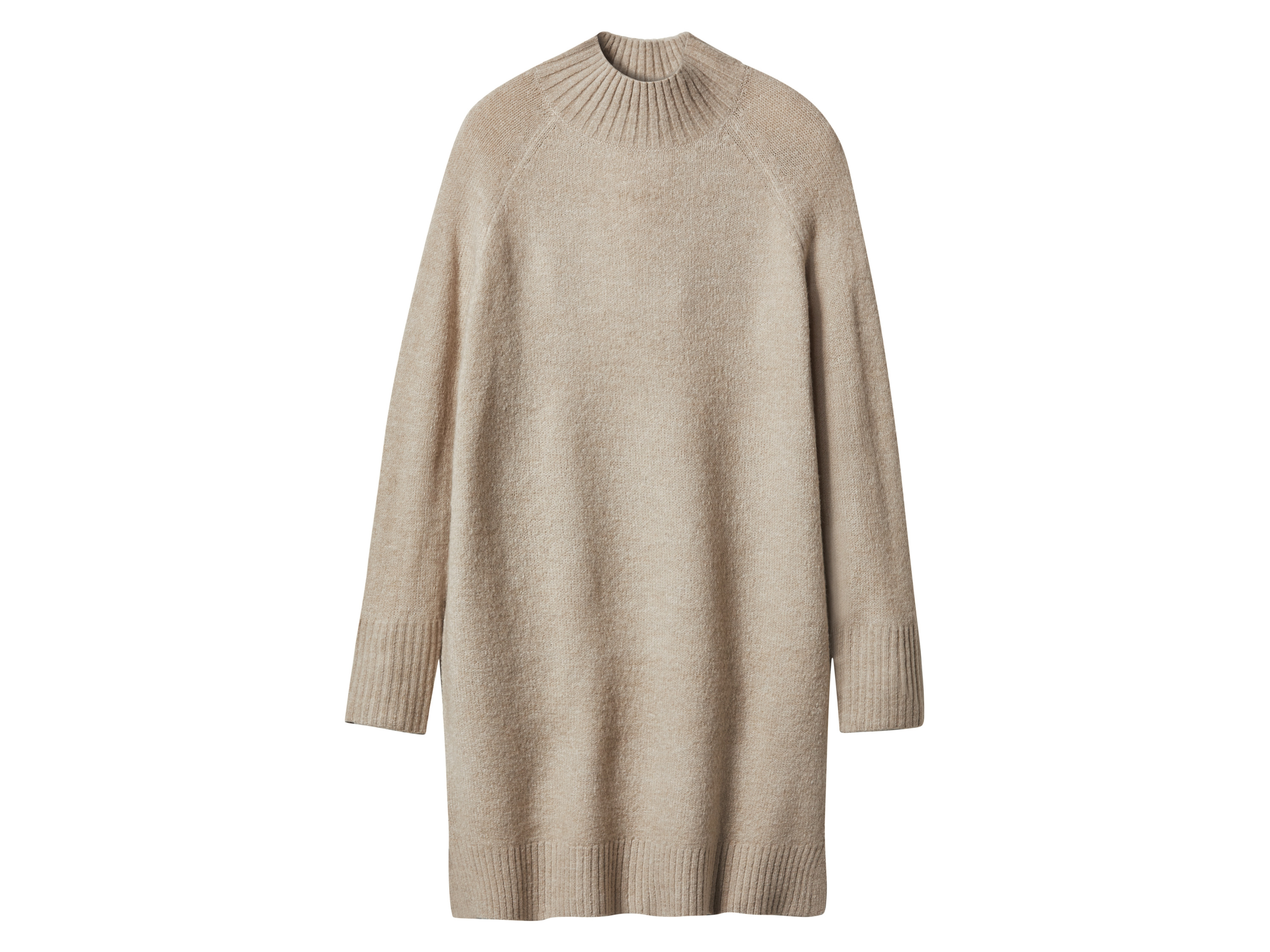 ESMARA® Damen Strickkleid (Beige, L(44/46))