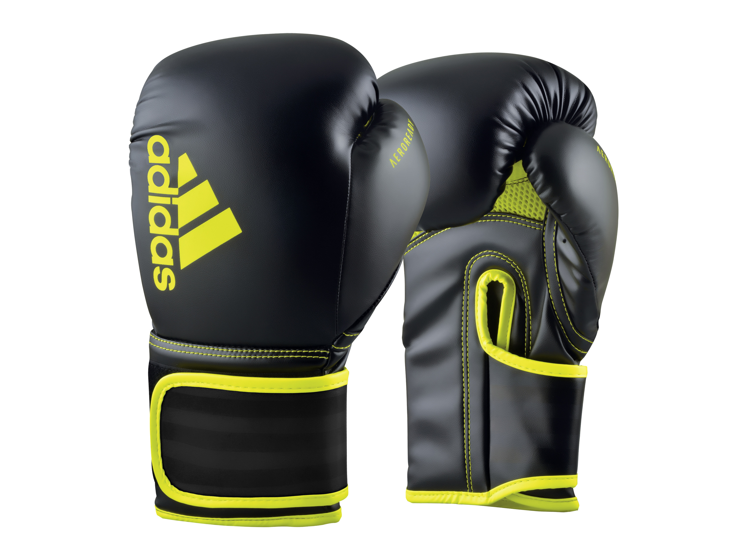 adidas Boxhandschuhe Hybrid 80 (schwarz/gelb, 6 OZ)''